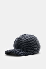 04651/ A trip in a bag Strick-Baseball-Cap 'Foggy' navy/grau