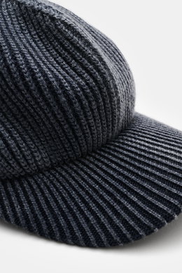 04651/ A trip in a bag Strick-Baseball-Cap 'Foggy' navy/grau
