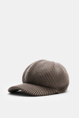 04651/ A trip in a bag Strick-Baseball-Cap 'Foggy' graubraun