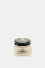 Crockett & Jones Schuhcreme farblos 75 ml im Glas, von oben fotografiert, nährt Leder, schützt, pflegt und bringt Wachsglanz.