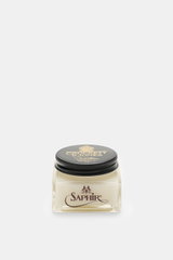 Crockett & Jones Schuhcreme farblos 75 ml im Glas, von oben fotografiert, nährt Leder, schützt, pflegt und bringt Wachsglanz.