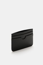Close-up side view of Ami Paris Card holder black in fine smooth leather with five card slots and embossed logo, approx. 10x8 cm.

<p>Stylish everyday accessory: This card holder by AMI PARIS impresses with timeless design and elegantly and securely store