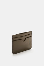 Ami Paris Card holder khaki shown from a front-side angle, made of fine smooth leather with five card slots and embossed logo.

<p>Stylish everyday accessory: This card holder by AMI PARIS impresses with timeless design and keeps your most important cards
