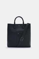 Serapian Leder Tote Bag schwarz