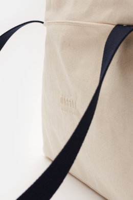 04651/ A trip in a bag Tote Bag 'Beach Bag Canvas' creme/navy
