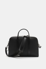Alt tag (max 125 characters):  
Front view of Tom Ford Briefcase black/silver in grained calfskin with smooth handles, shoulder strap, and silver hardware.

Additional description:  
<p>Simple design with distinctive leather and XXL hardware make this ele