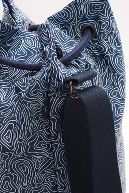 04651/ A trip in a bag Seesack 'Seamap' navy/weiß gemustert