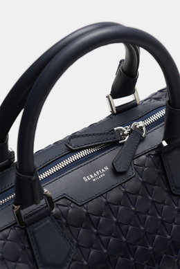 Serapian Briefcase 'Mosaico' dark navy