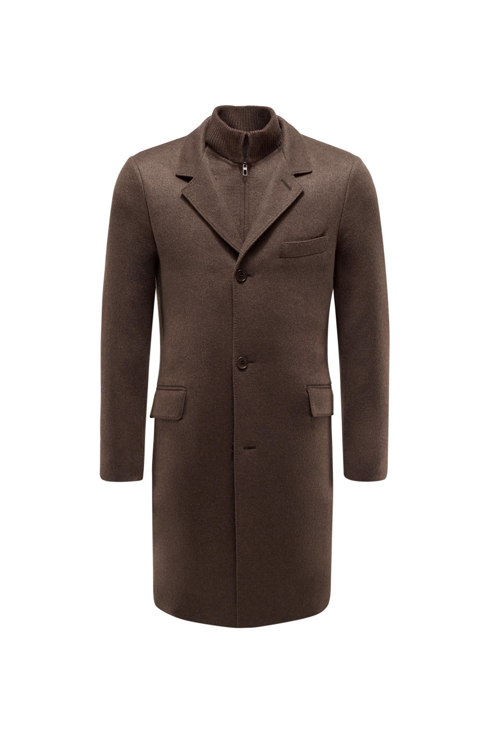 Baby-cashmere coat 'Martingala' brown