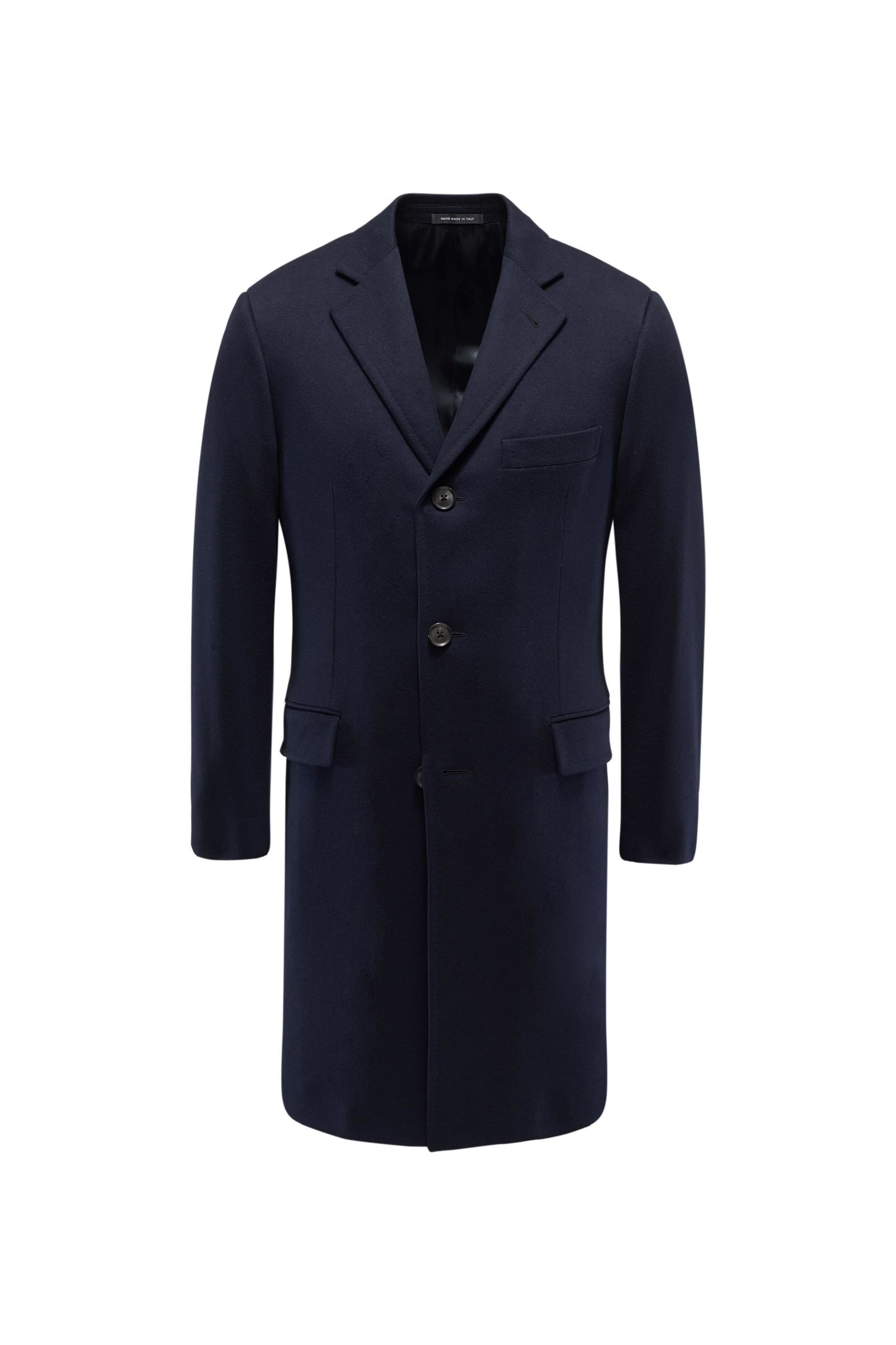 Cashmere coat navy