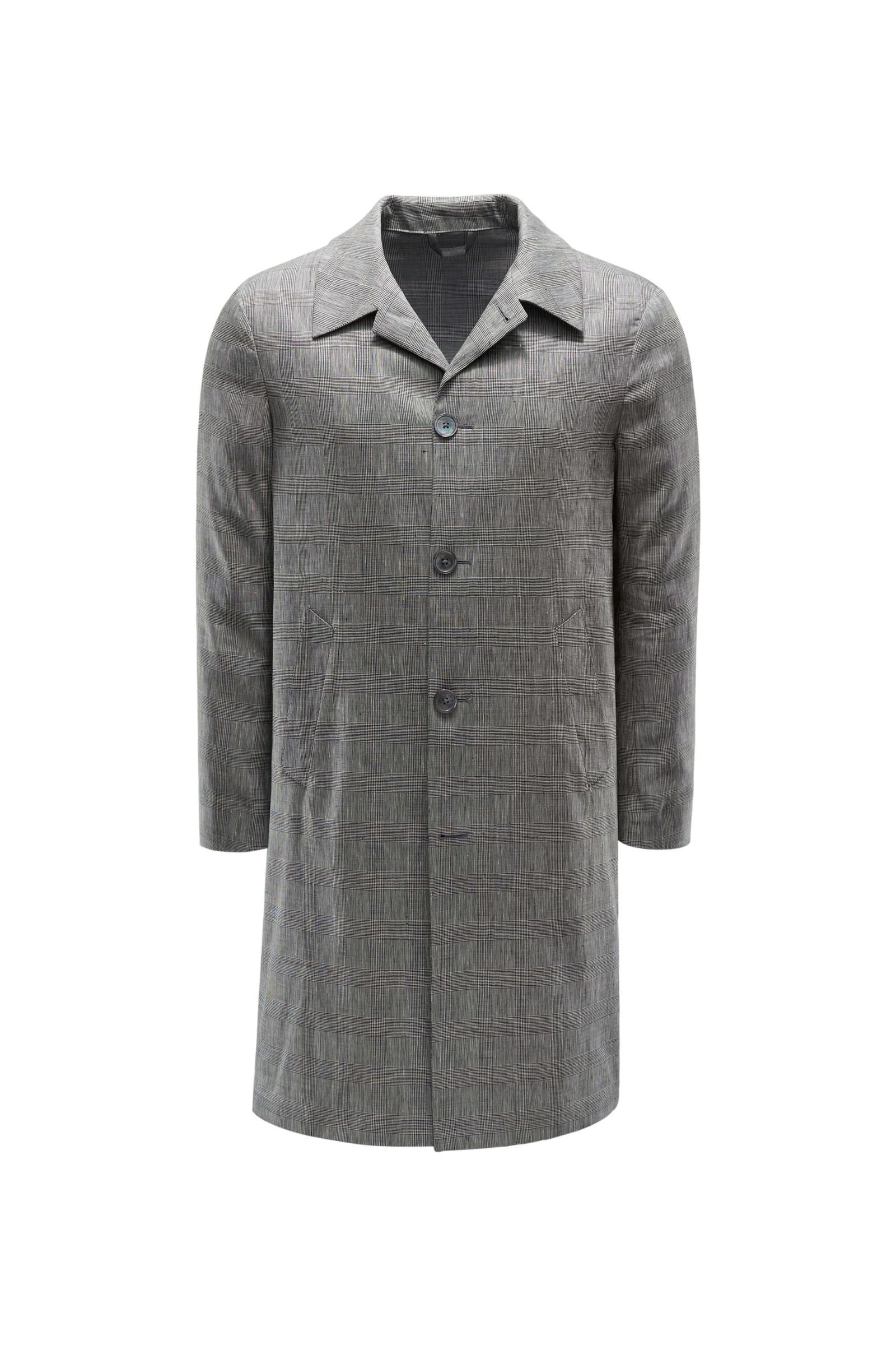 Wool coat 'Spolverino' black/white checked