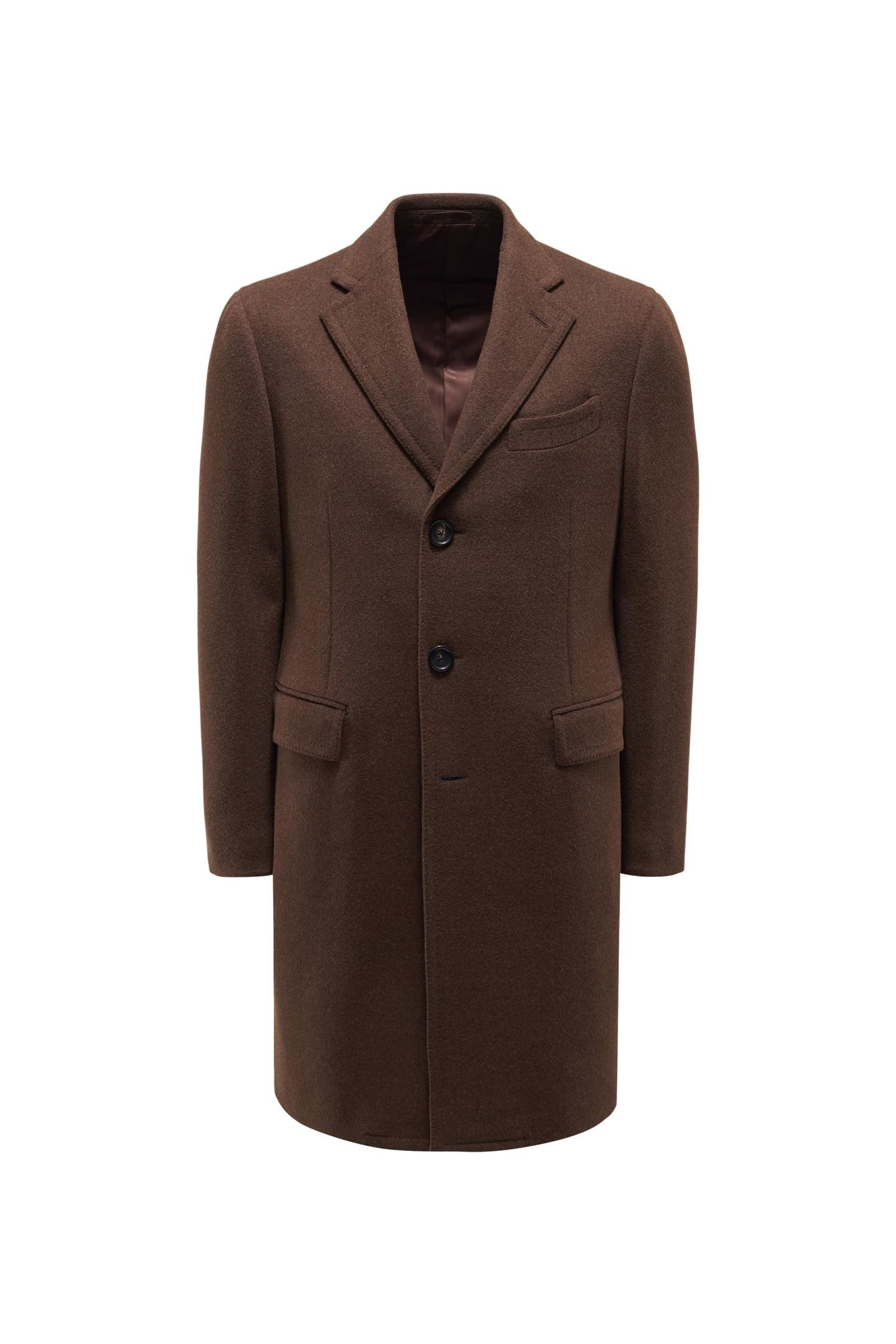 Wool coat dark brown