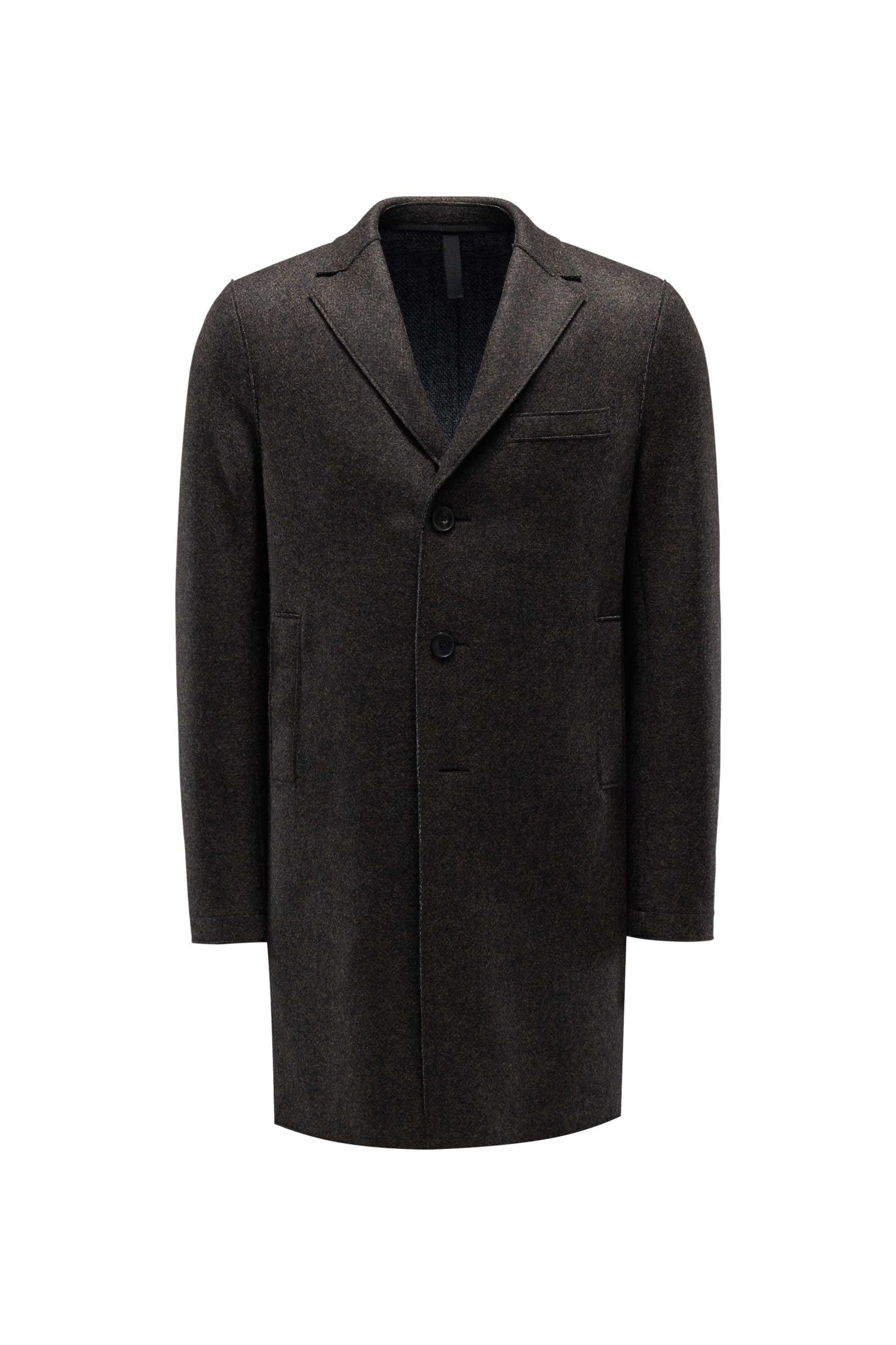 Wool coat 'Boxy Coat' grey-brown