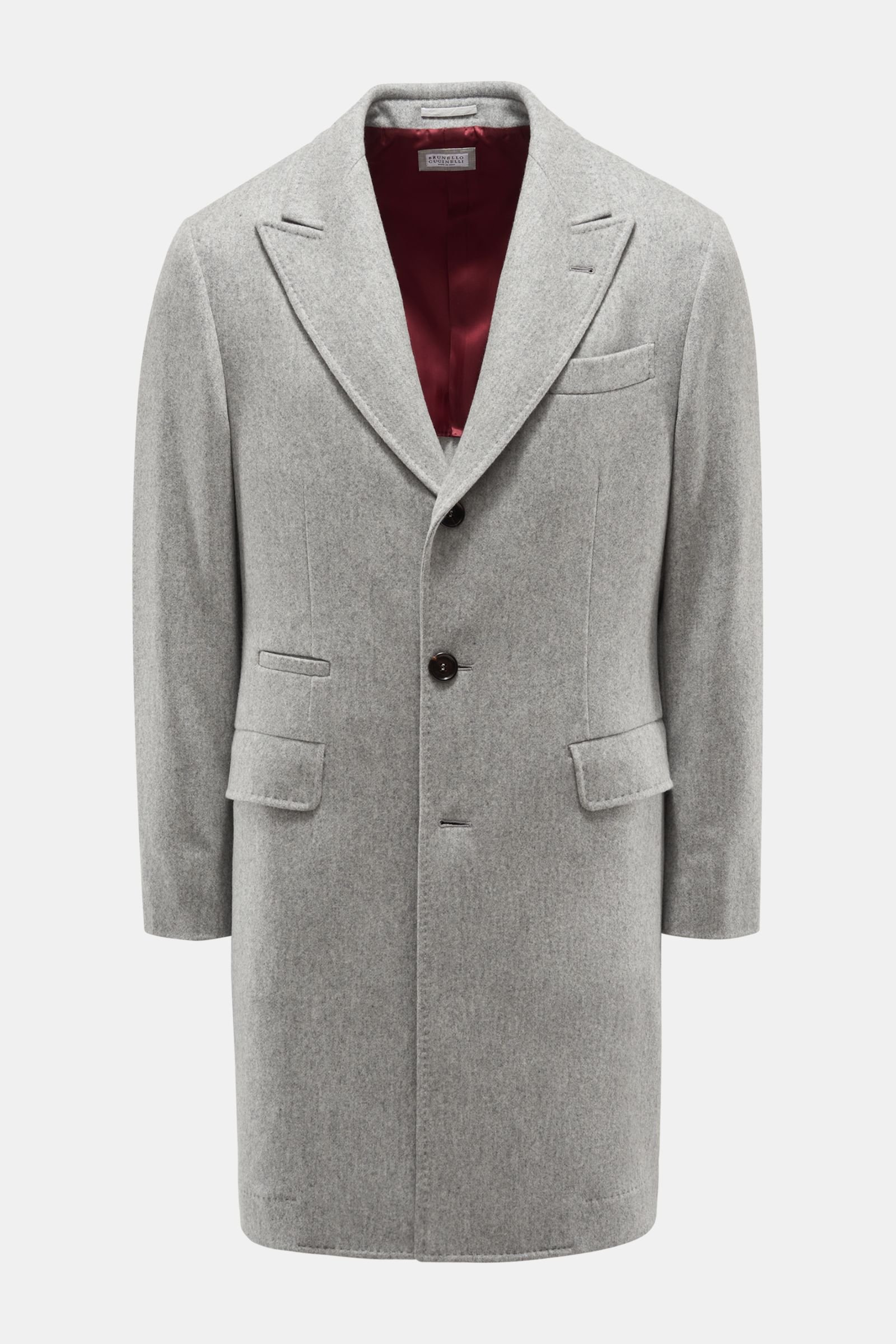BRUNELLO CUCINELLI cashmere coat grey | BRAUN Hamburg