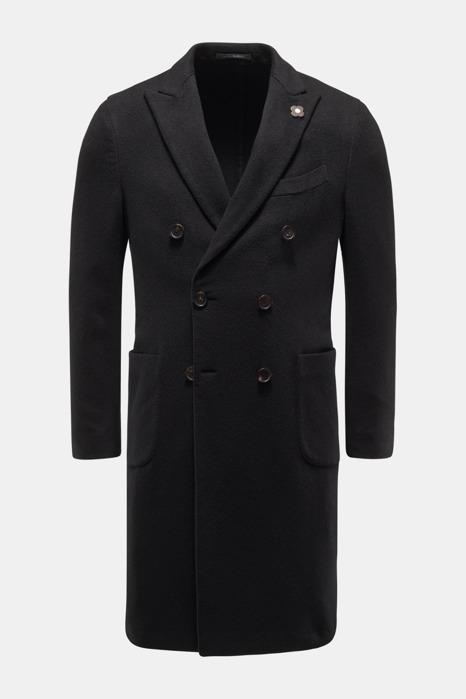LARDINI cashmere coat black | BRAUN Hamburg