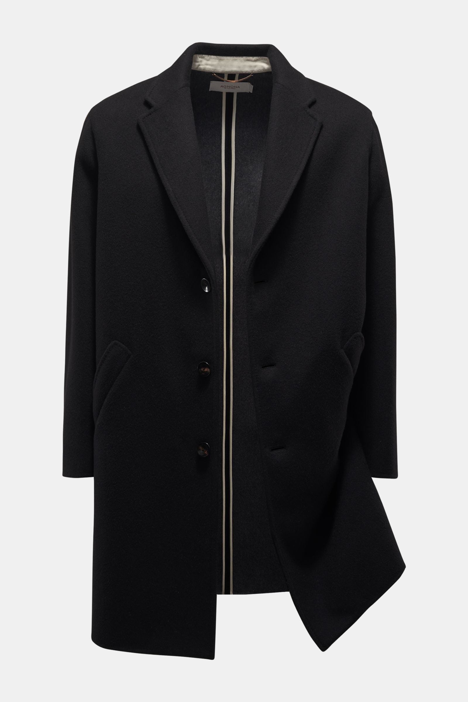 AGNONA cashmere coat black | BRAUN Hamburg
