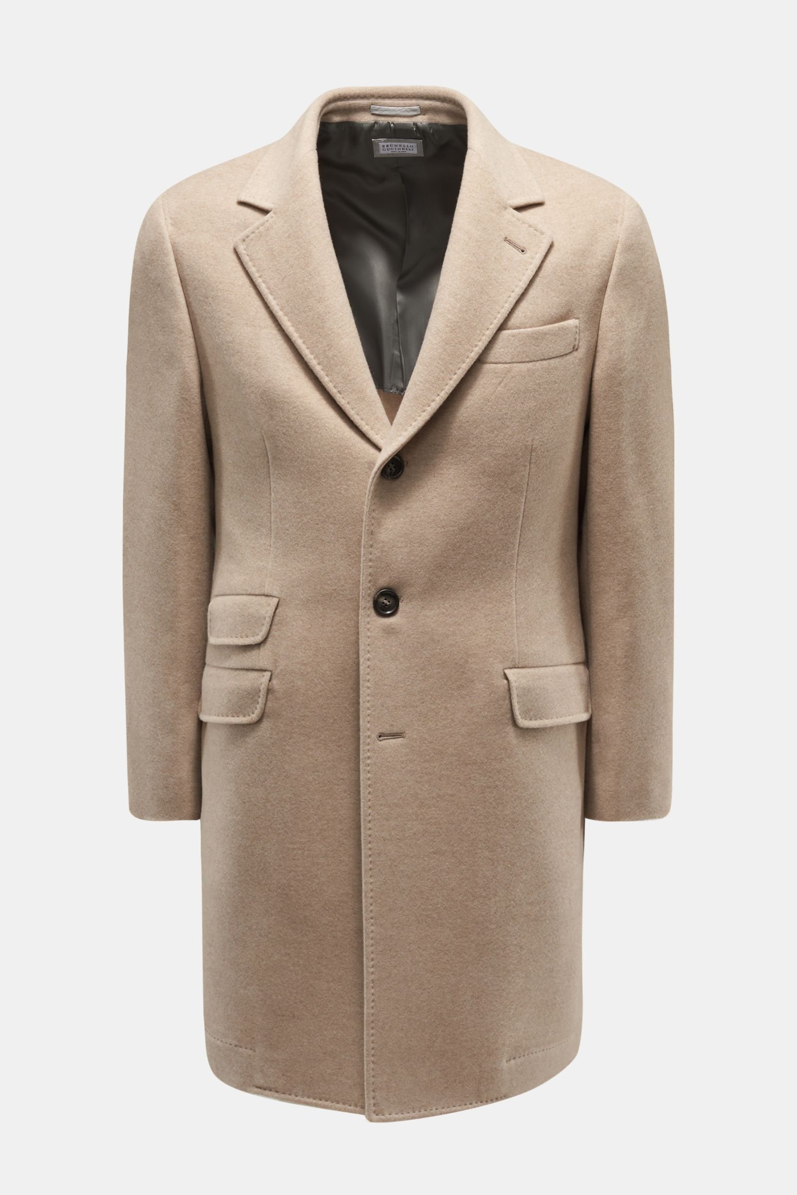 Cashmere coat light brown