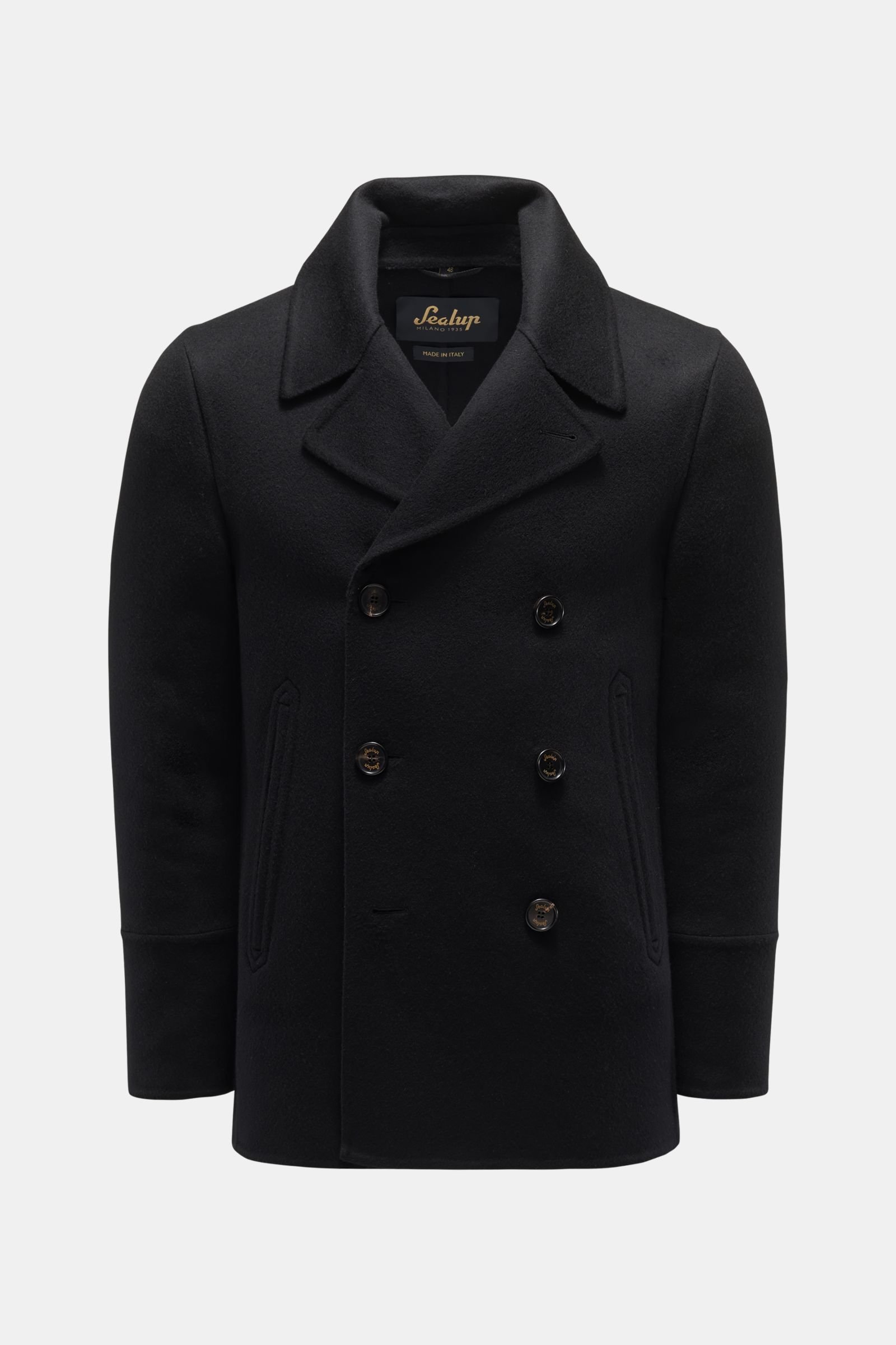 Cashmere pea coat 'Amalfi' black