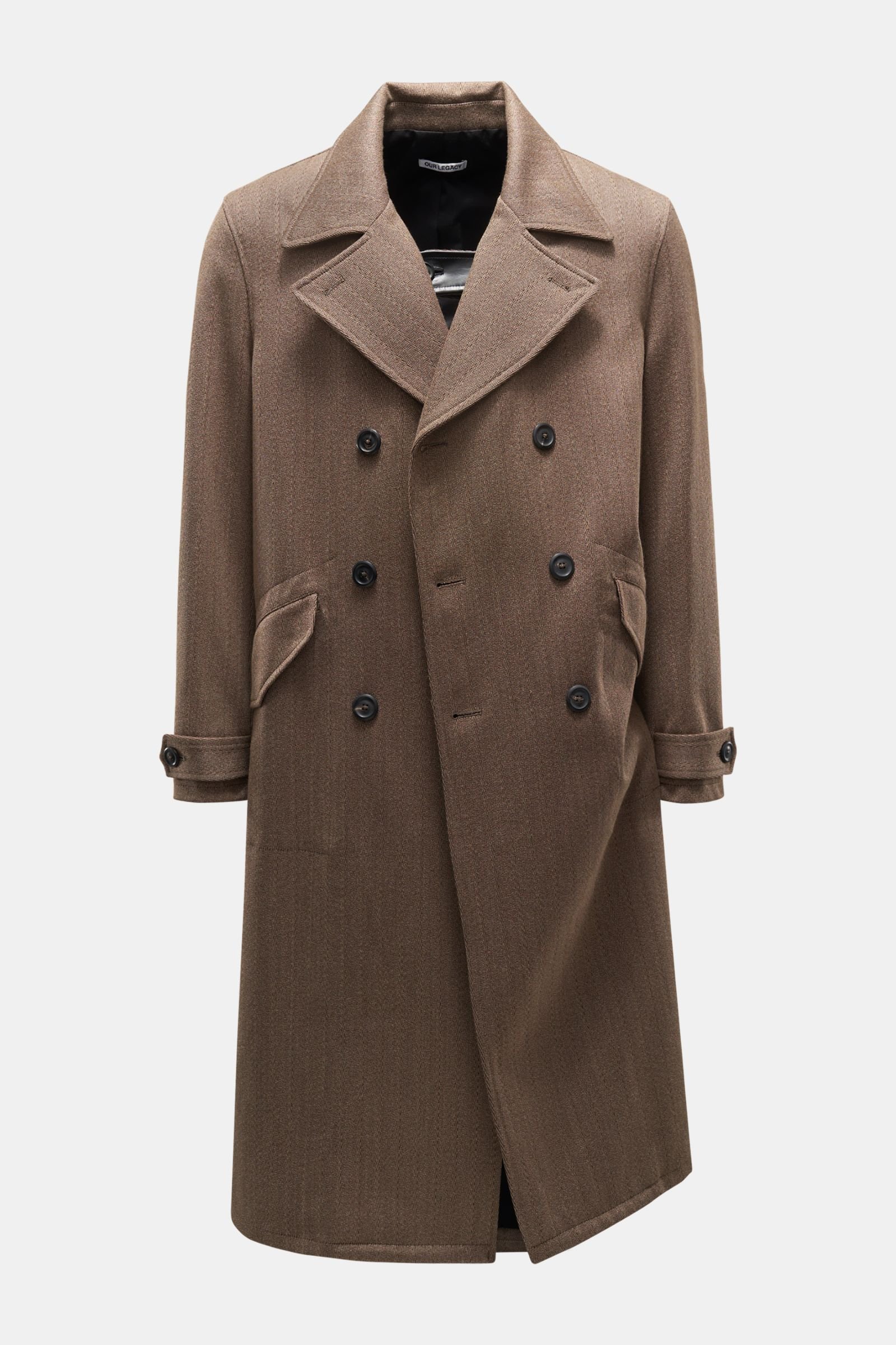 OUR LEGACY coat 'Long DB Buta Coat' grey-brown | BRAUN Hamburg
