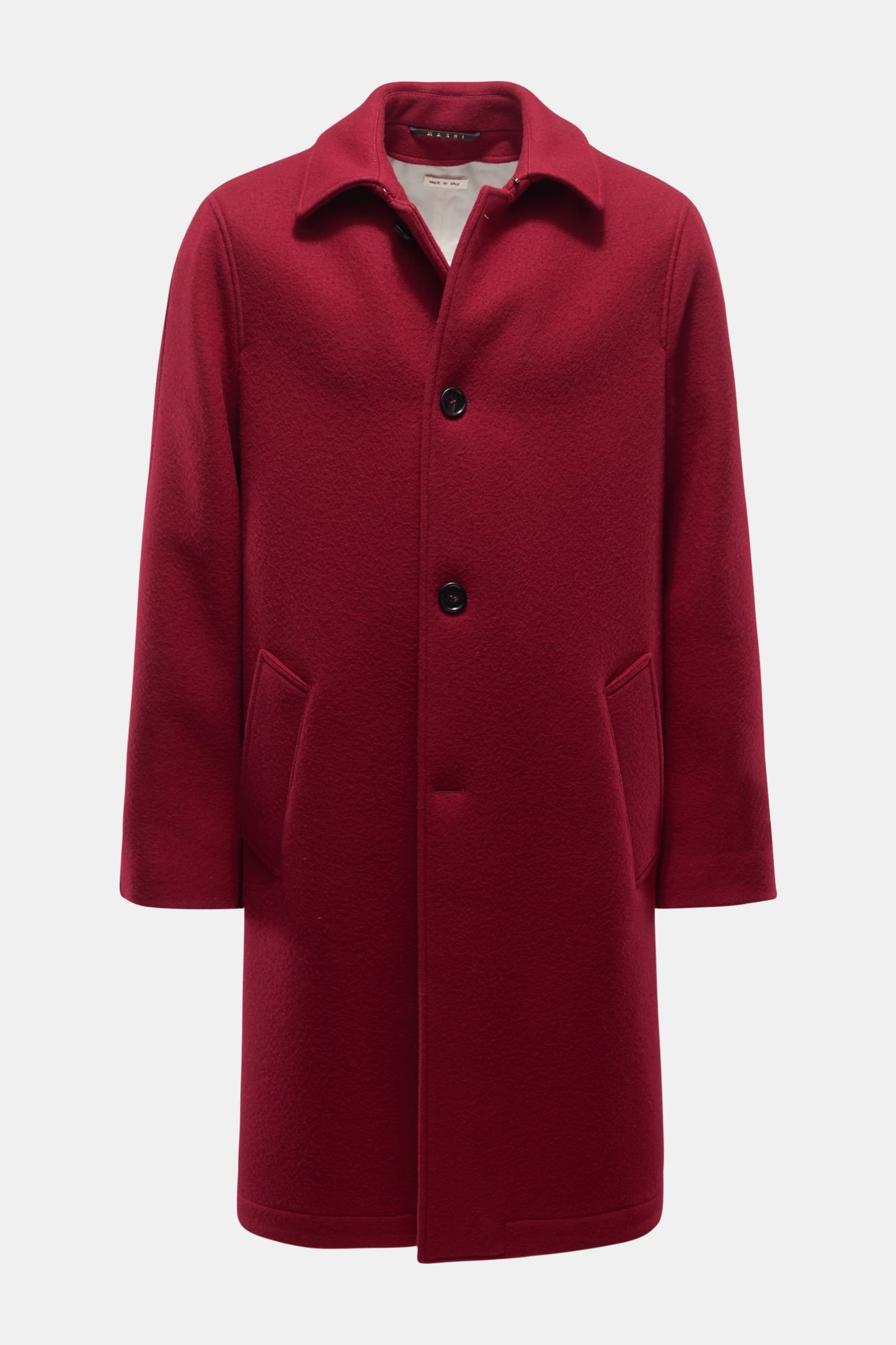 Wool coat dark red