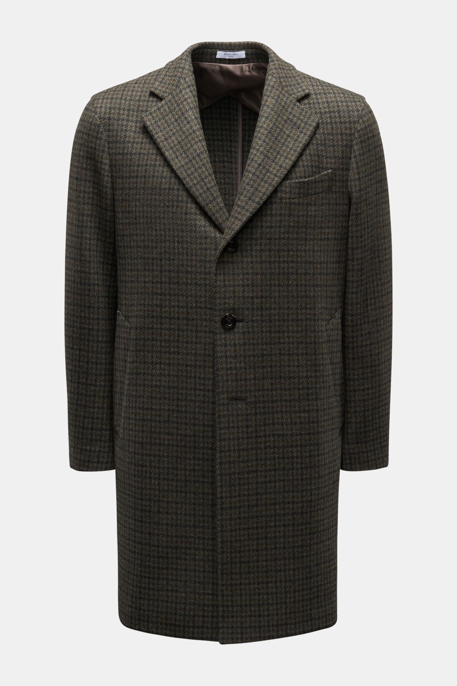 Coat grey-green/black checked