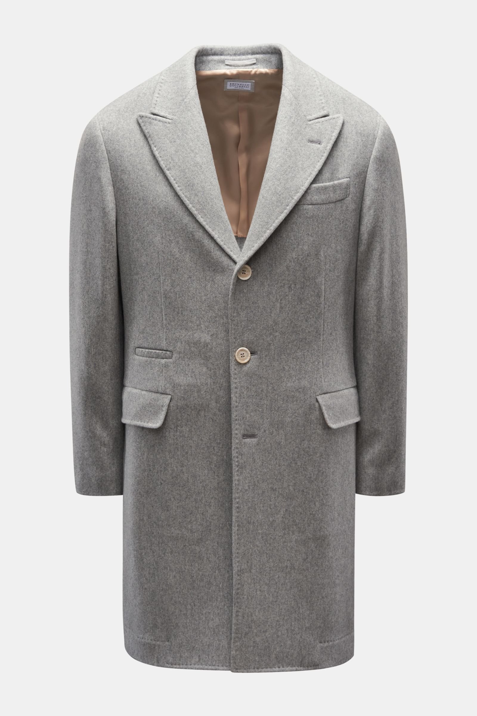 BRUNELLO cashmere coat grey | BRAUN Hamburg