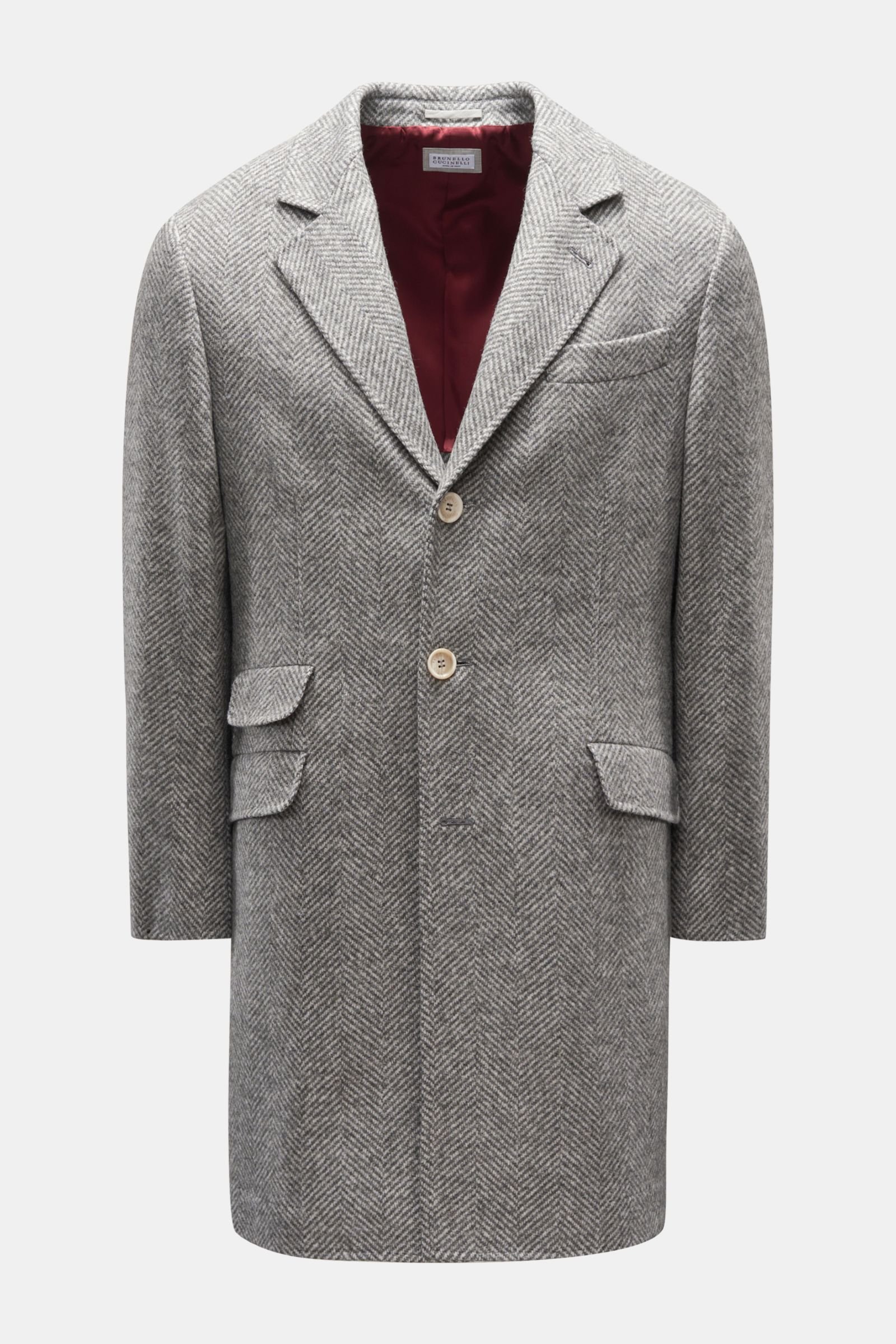 Coat grey patterned