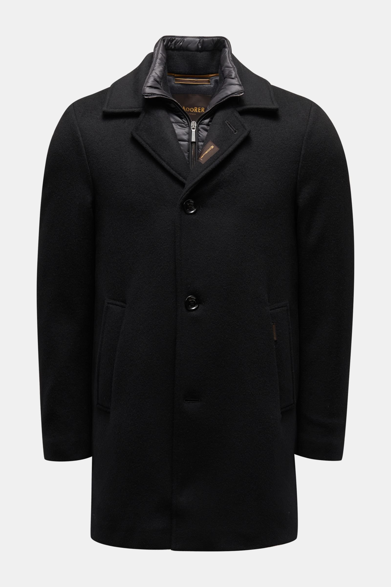 Wool short coat 'Monferrato' black