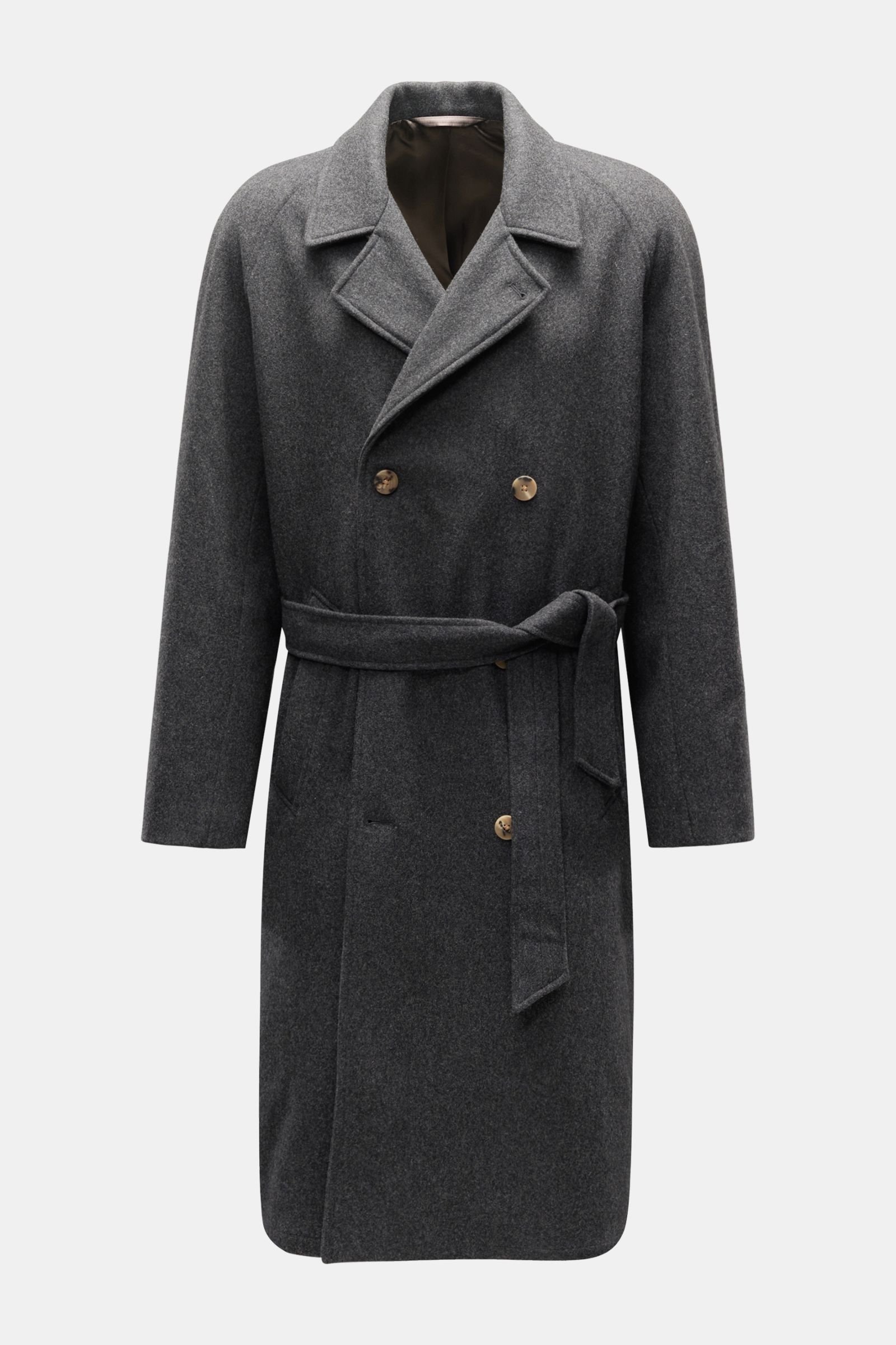 DE BONNE FACTURE wool coat 'Grandad Coat' dark grey | BRAUN Hamburg