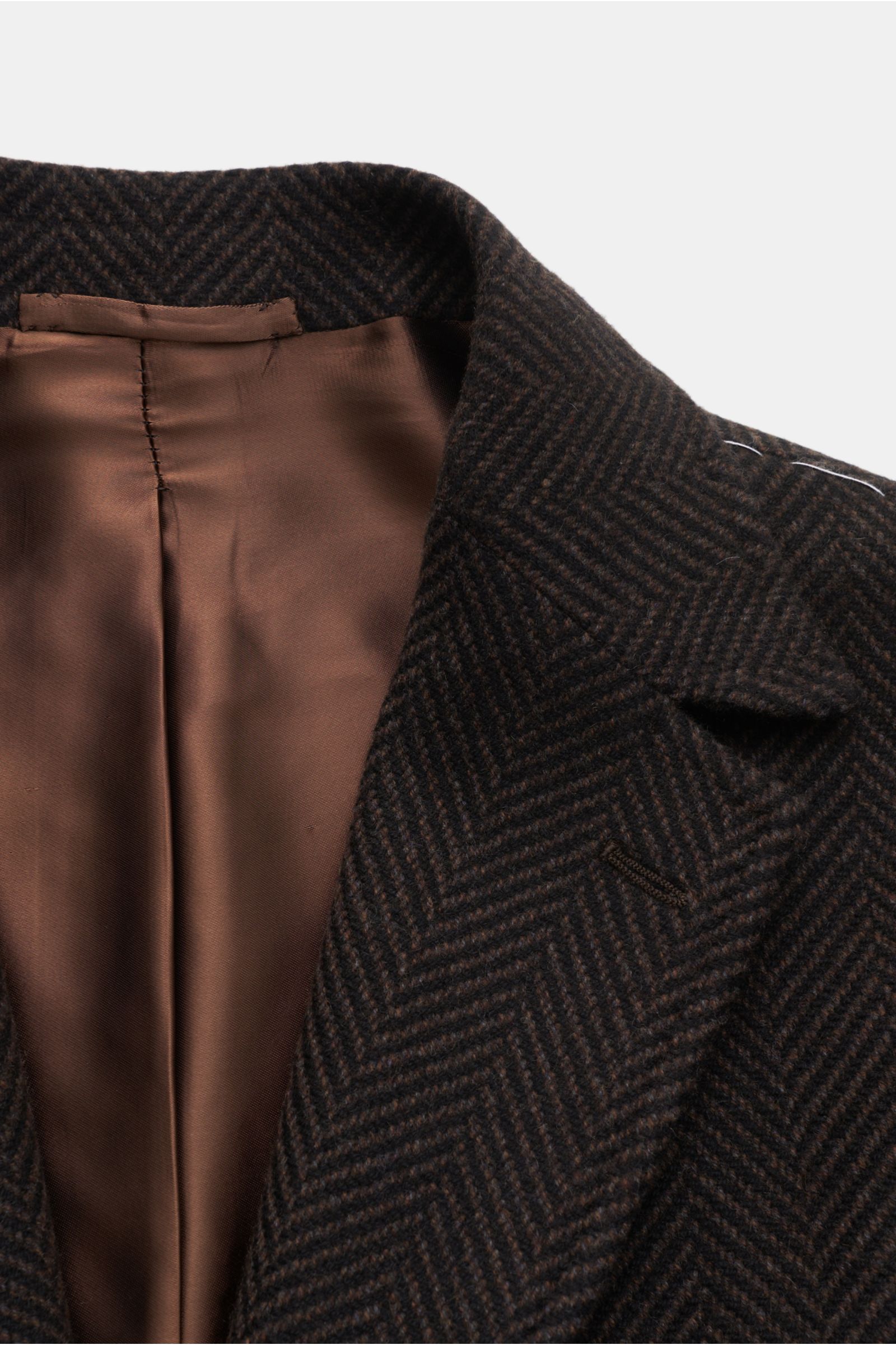 Stile Latino Cashmere Mantel 'Cuenea' braun/schwarz gemustert