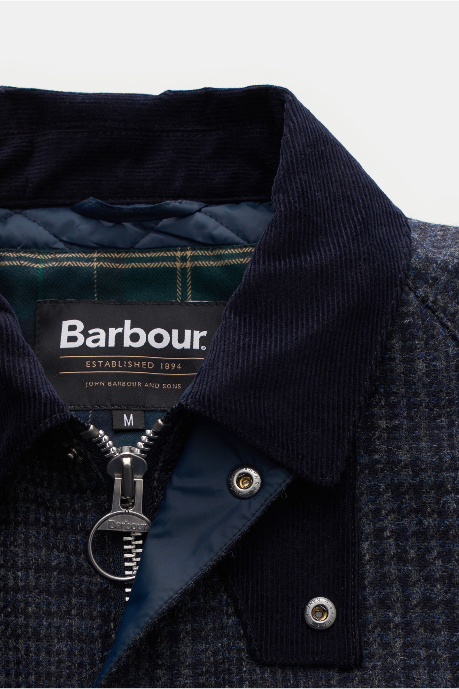 Wool jacket Bedale black navy beige checked