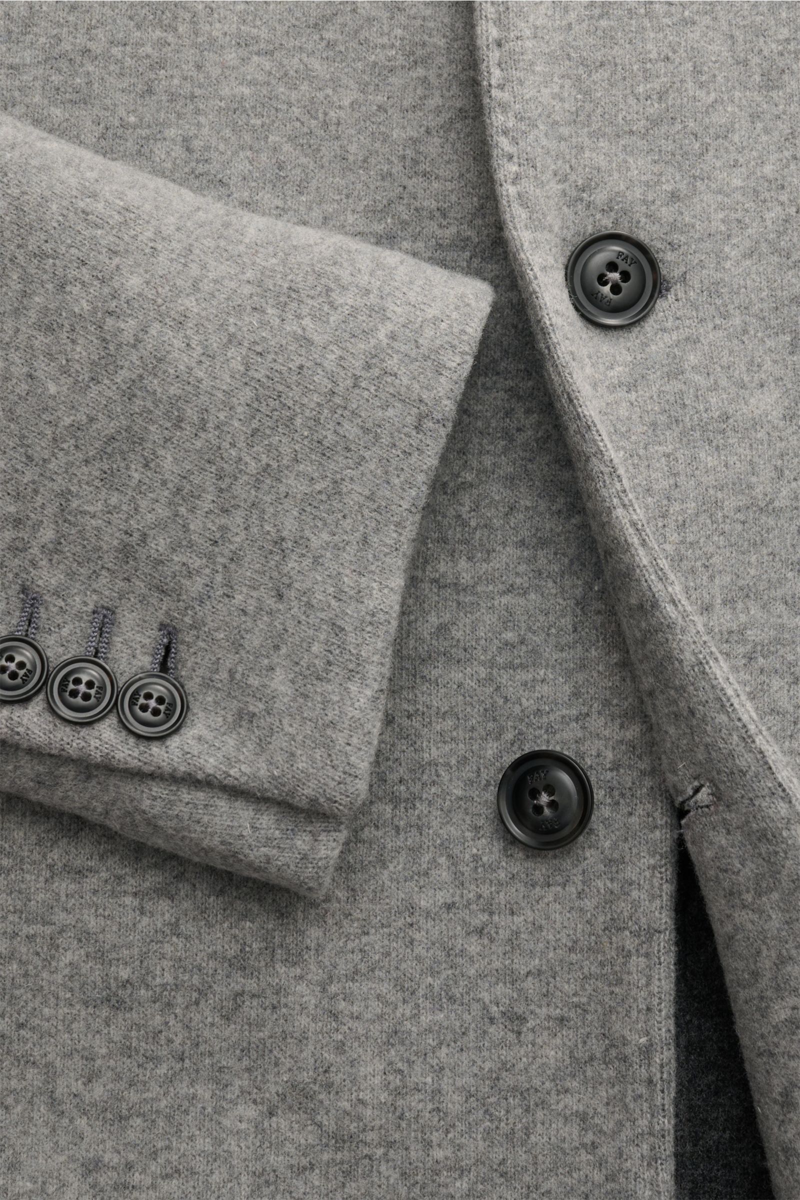 Fay Jersey-Mantel 'Duty Coat' grau meliert