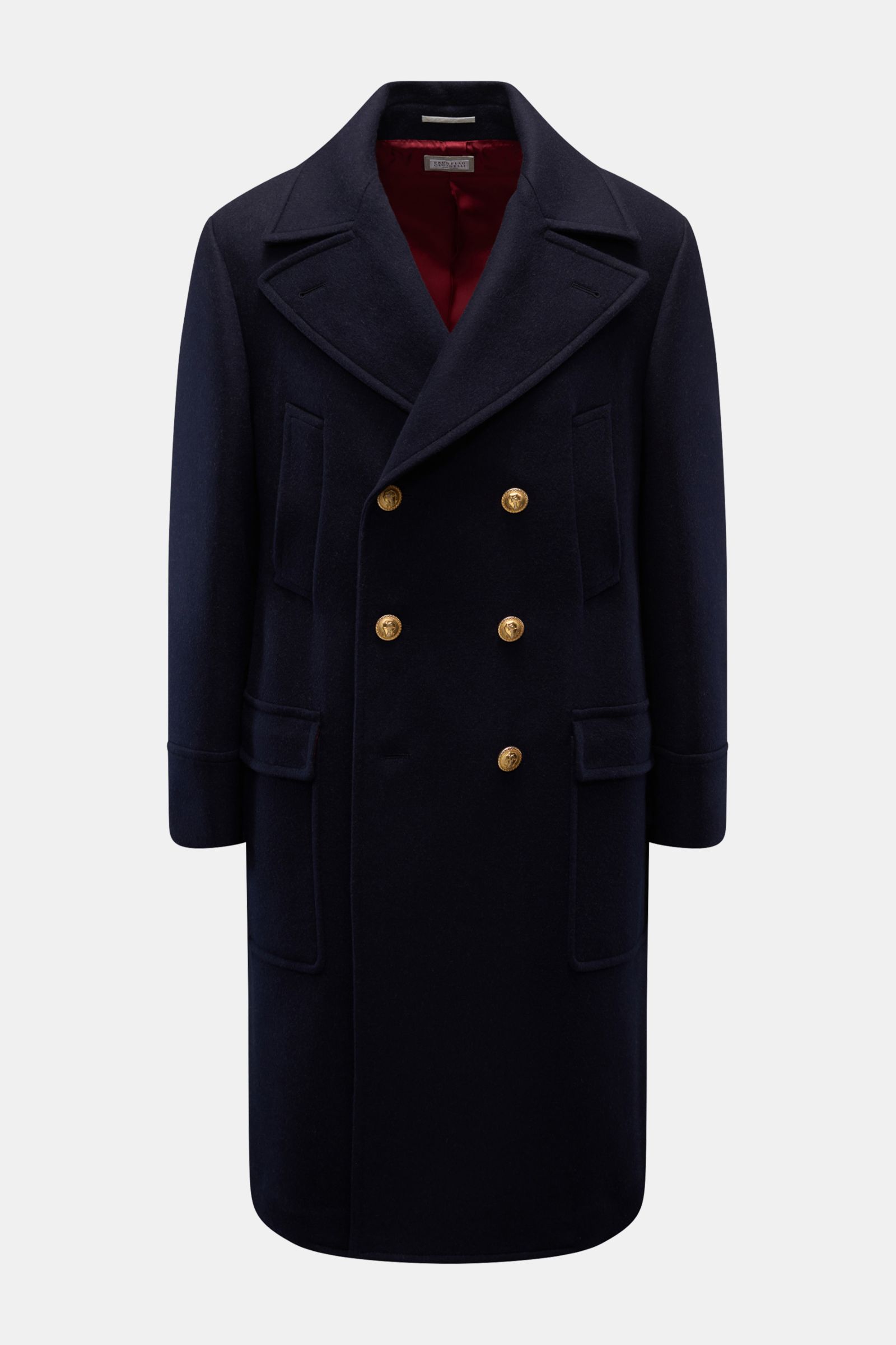 BRUNELLO CUCINELLI wool coat navy | BRAUN Hamburg