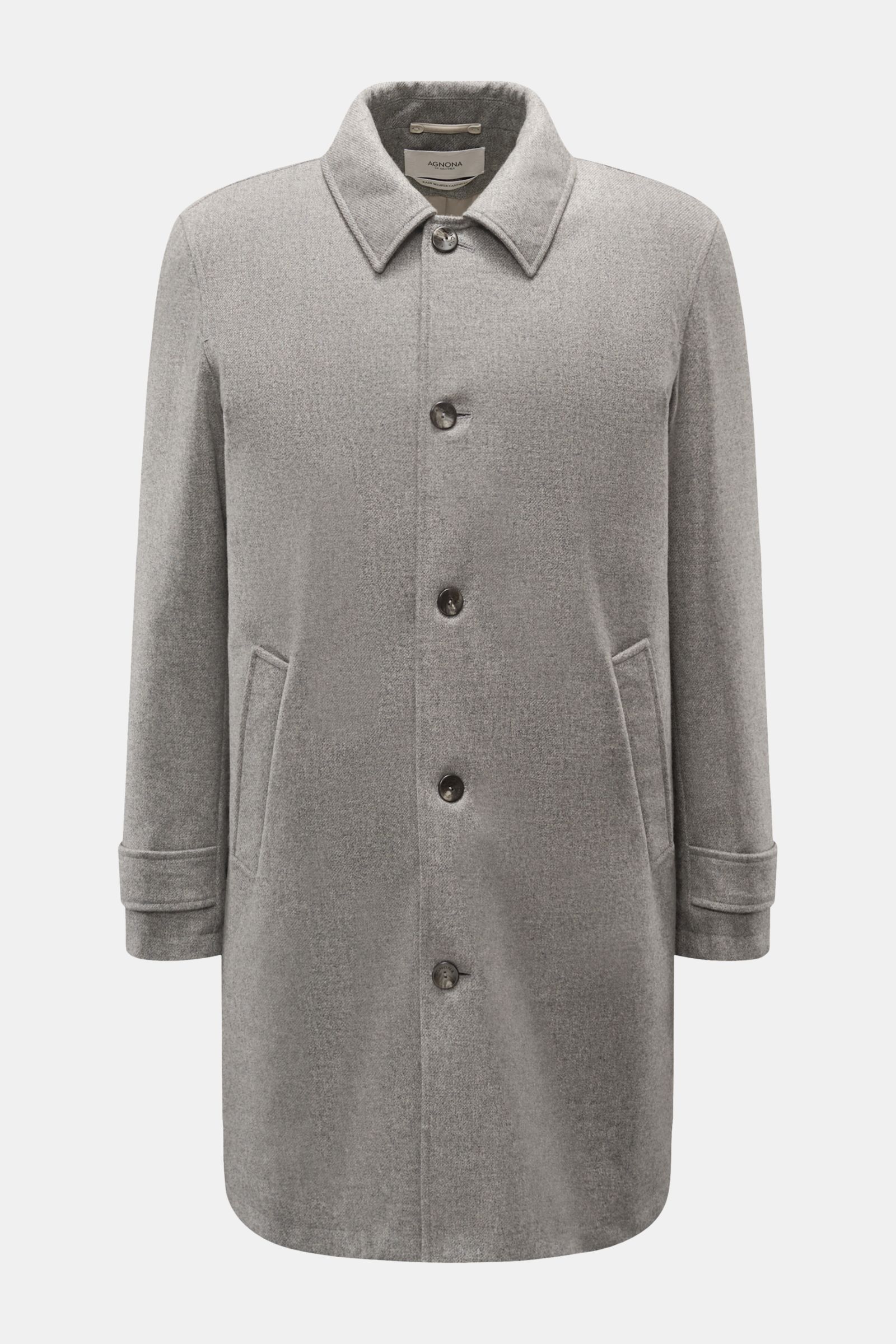 Agnona Cashmere Mantel grau