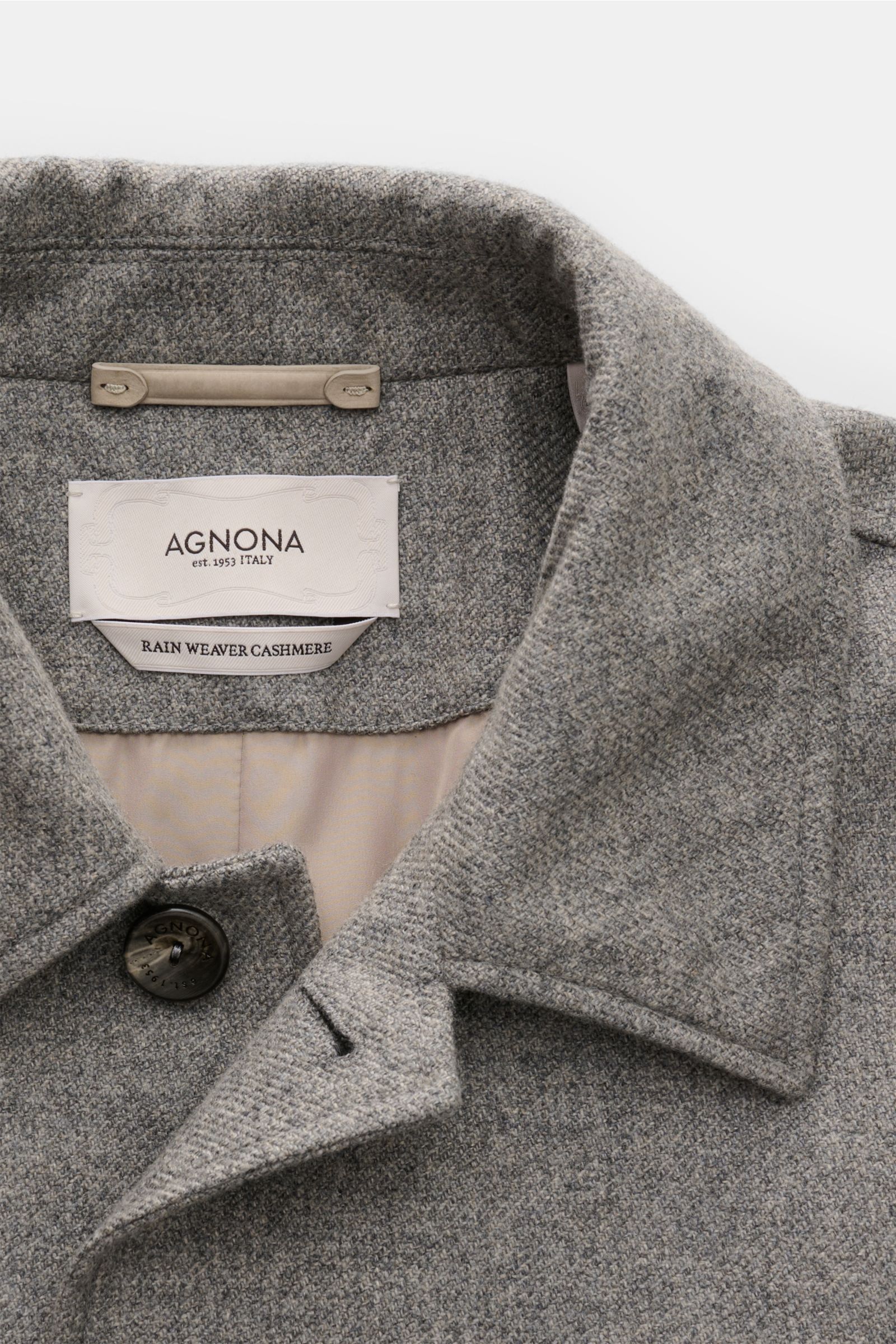 Agnona Cashmere Mantel grau