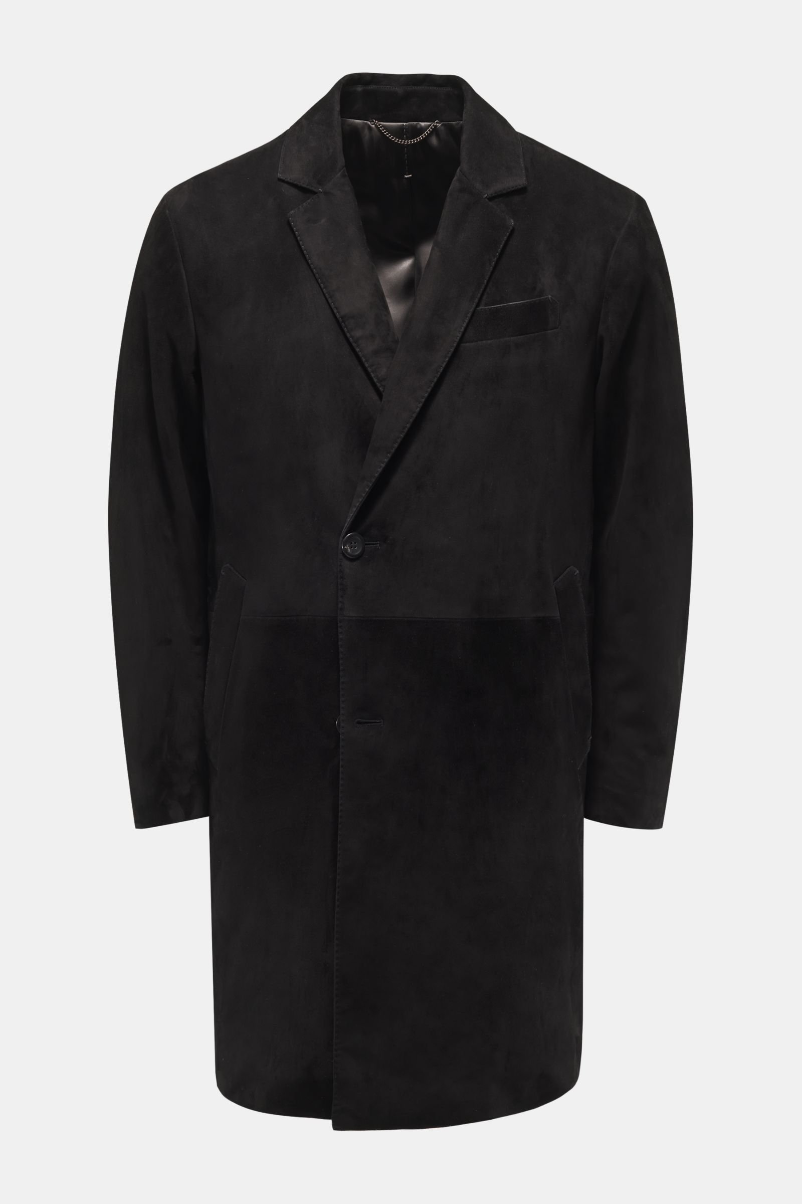 Suede coat 'Fiore' in black