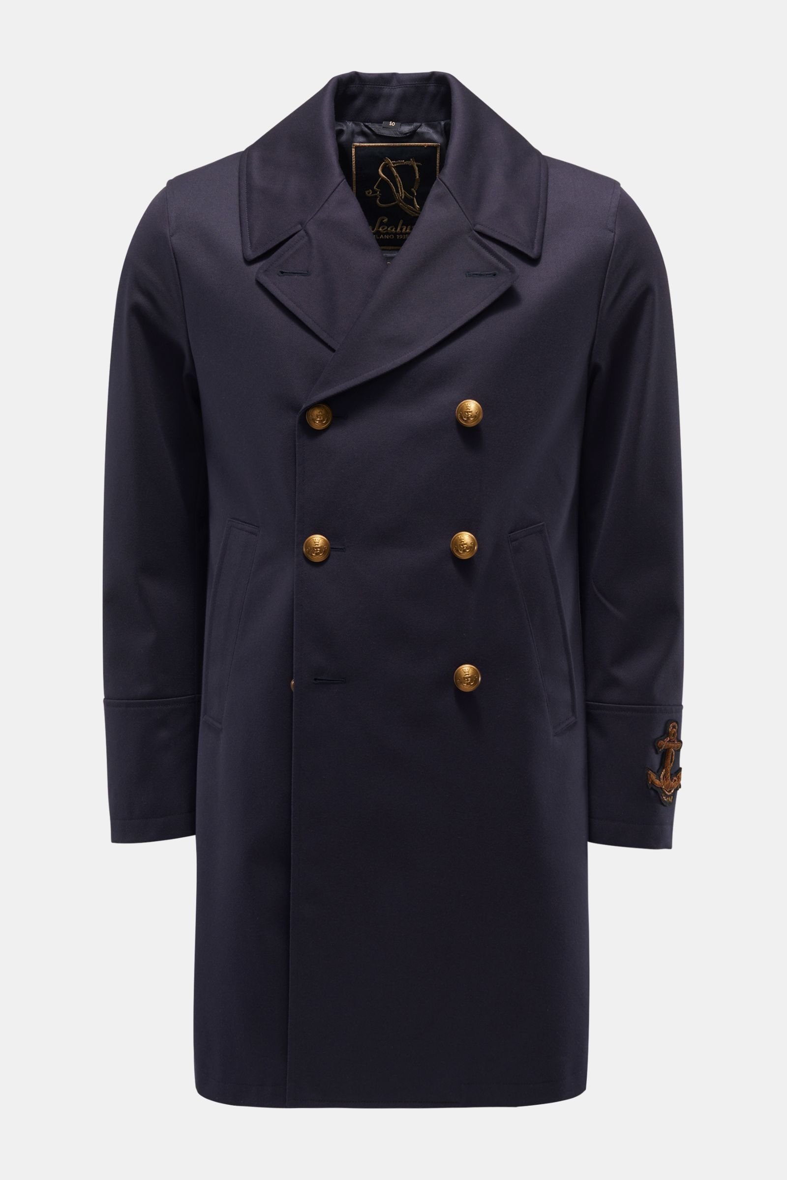 Short pea coat 'Maestrale' navy