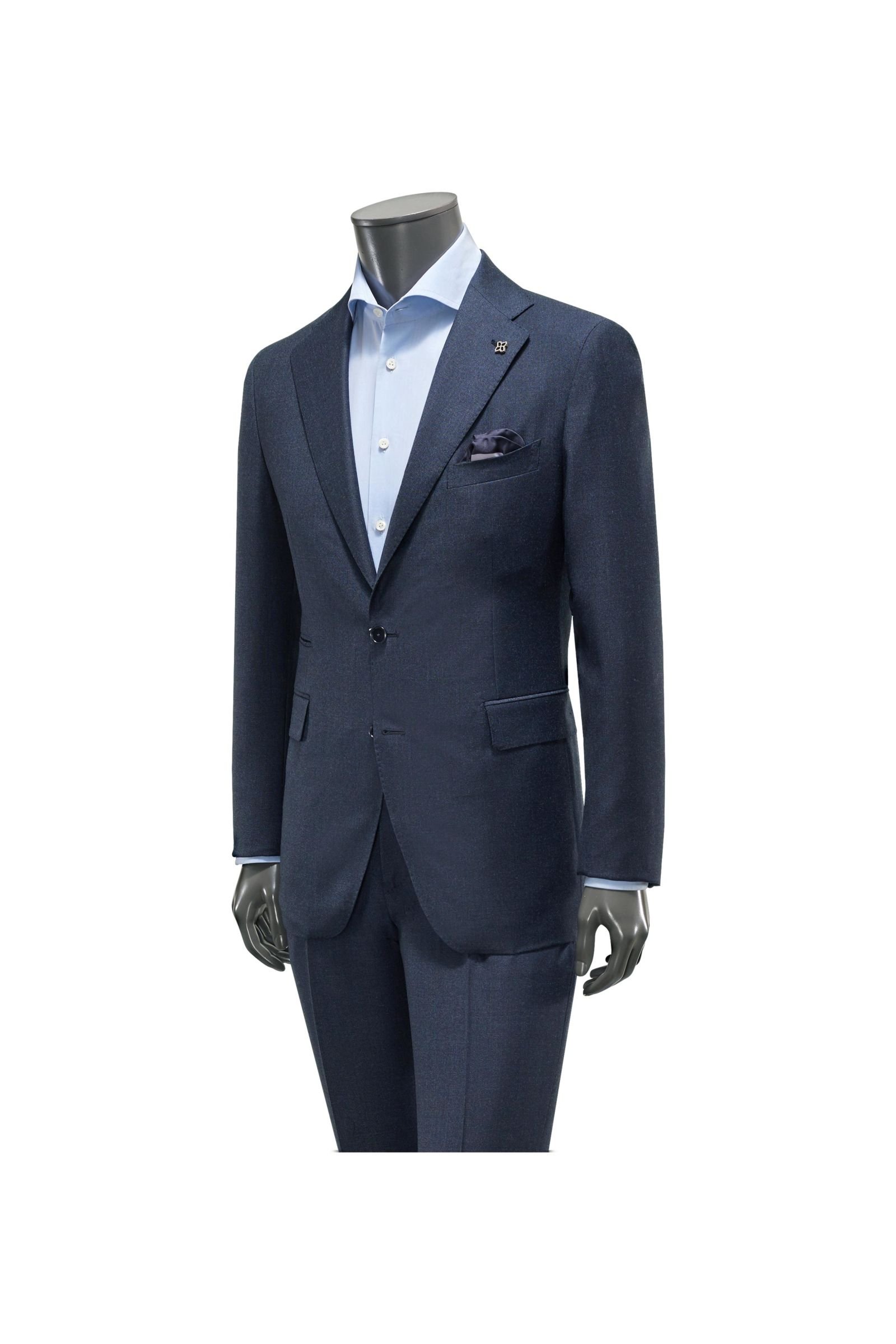 Suit navy patterned