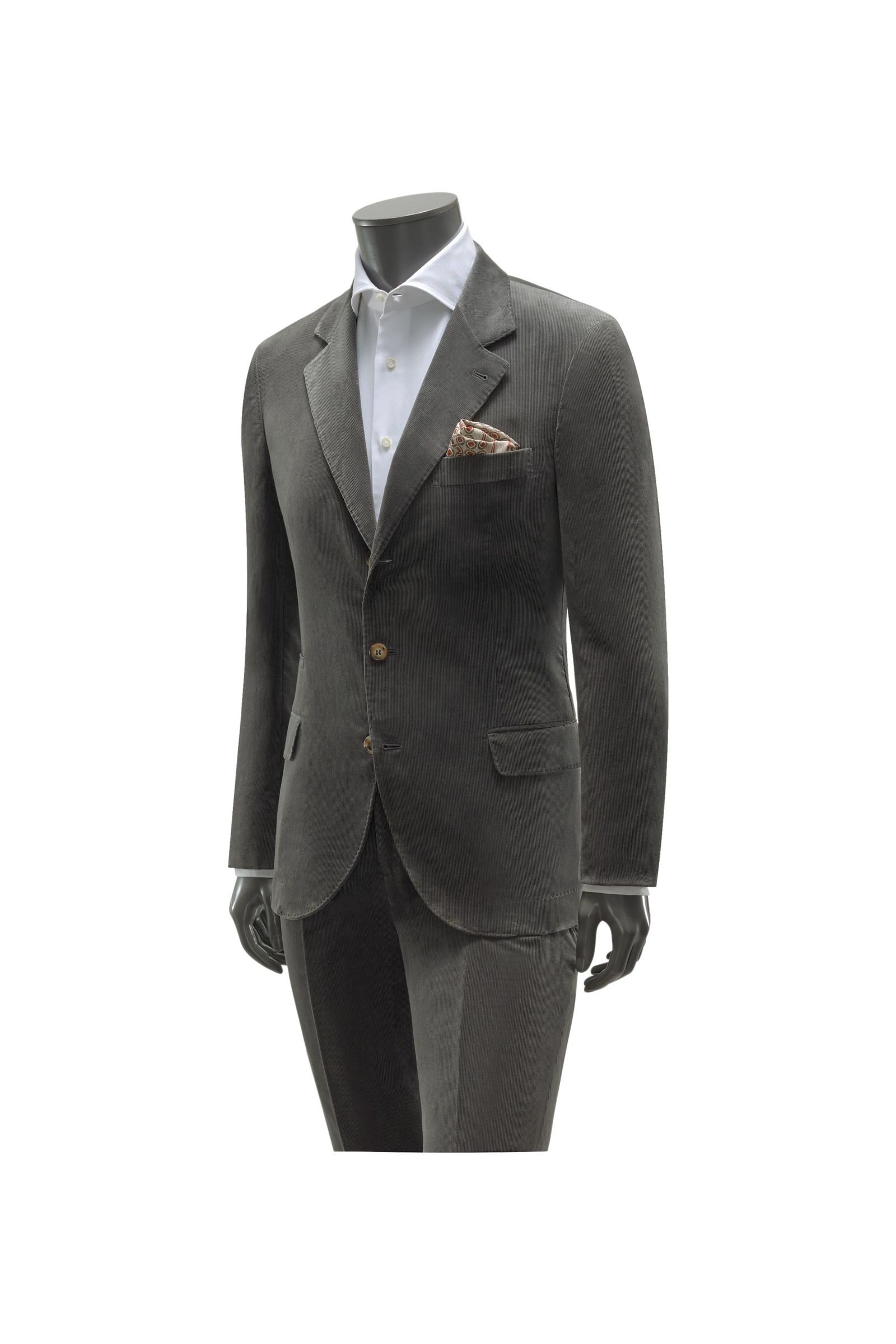 Corduroy suit grey-brown