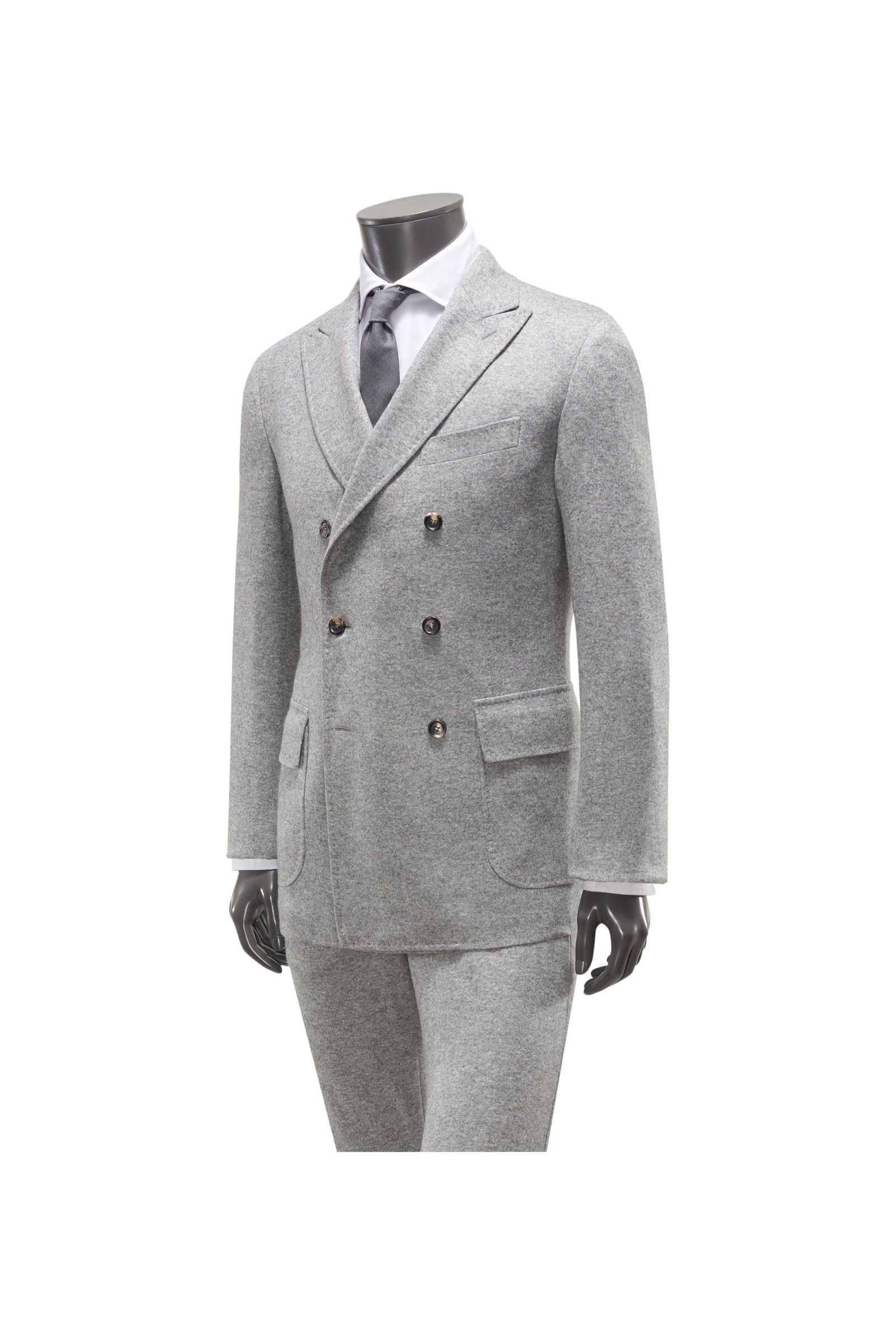 Cashmere suit 'Flavio' light grey