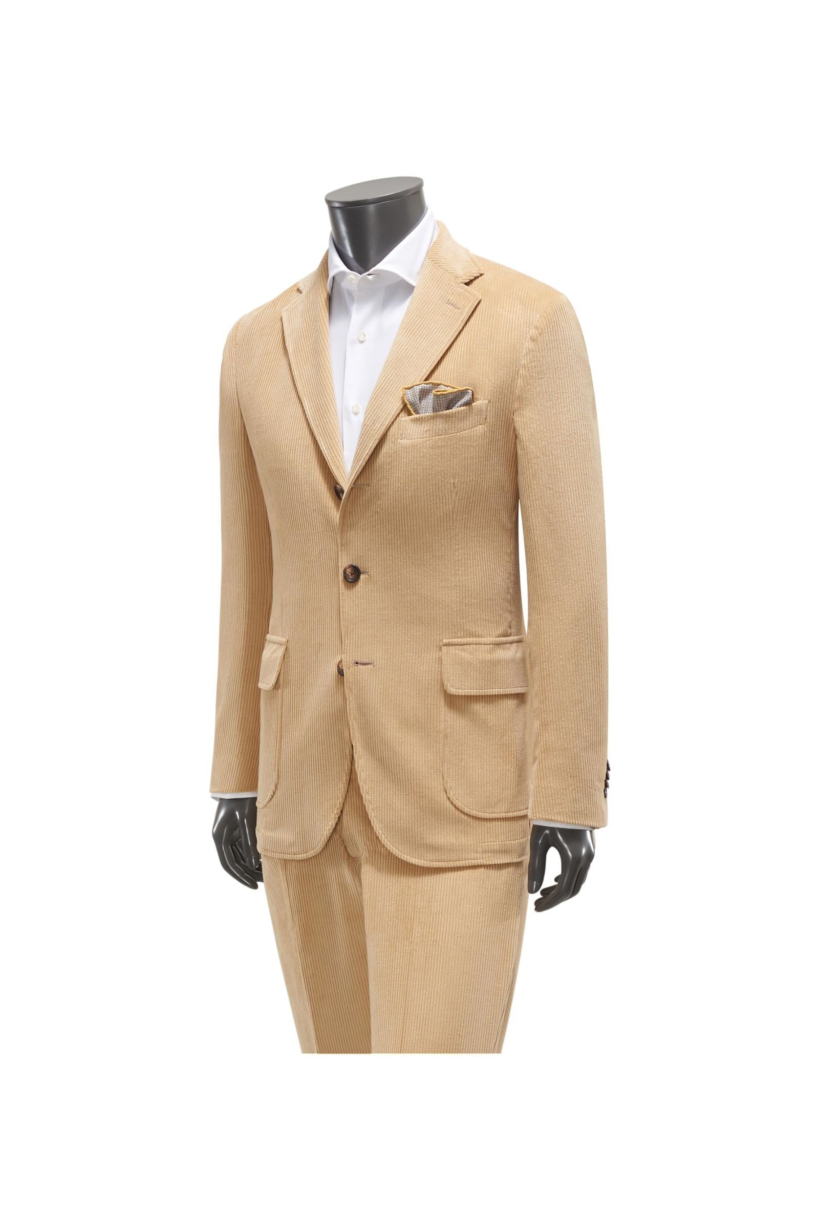 Corduroy suit 'Aalvercaant' beige