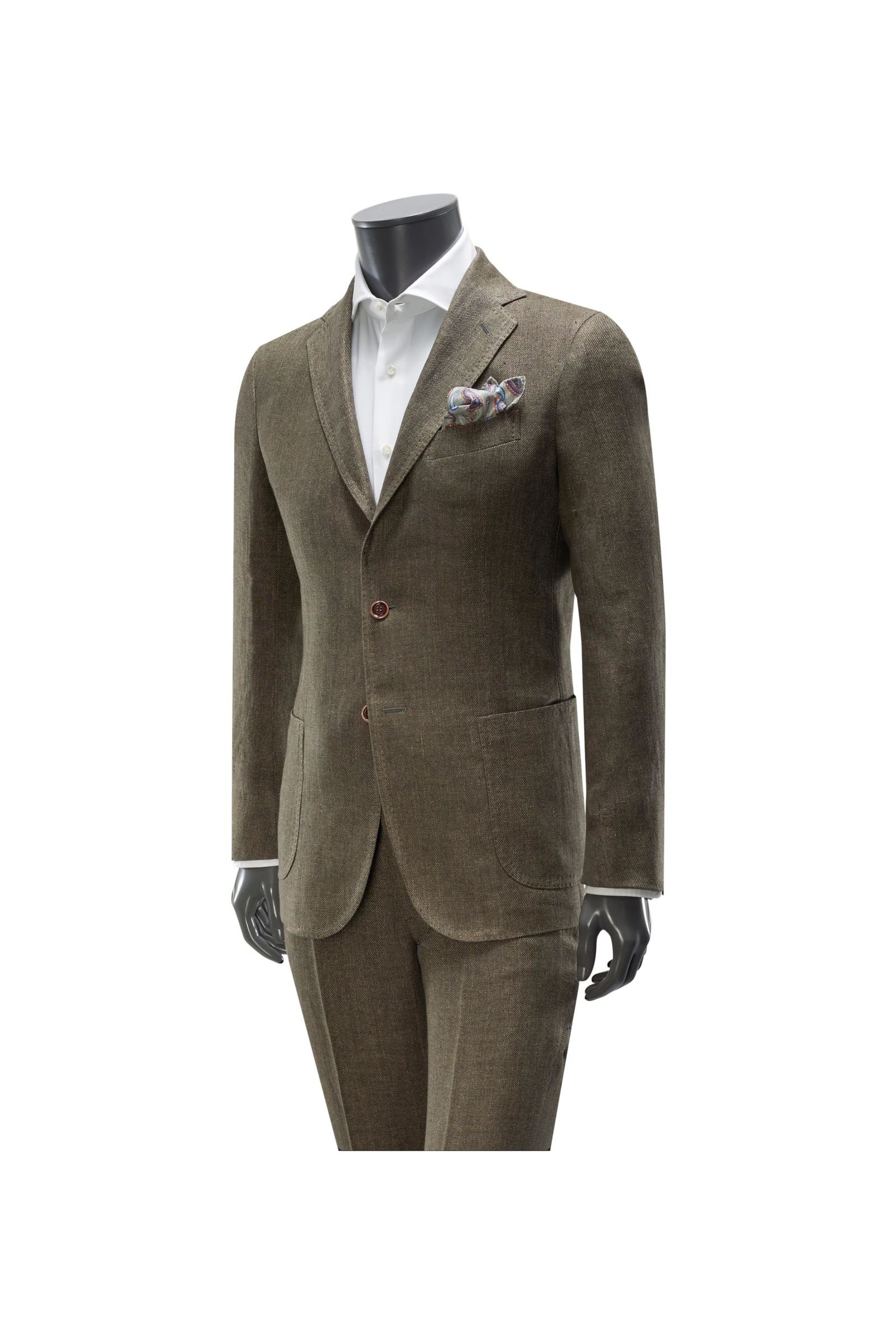Linen suit olive