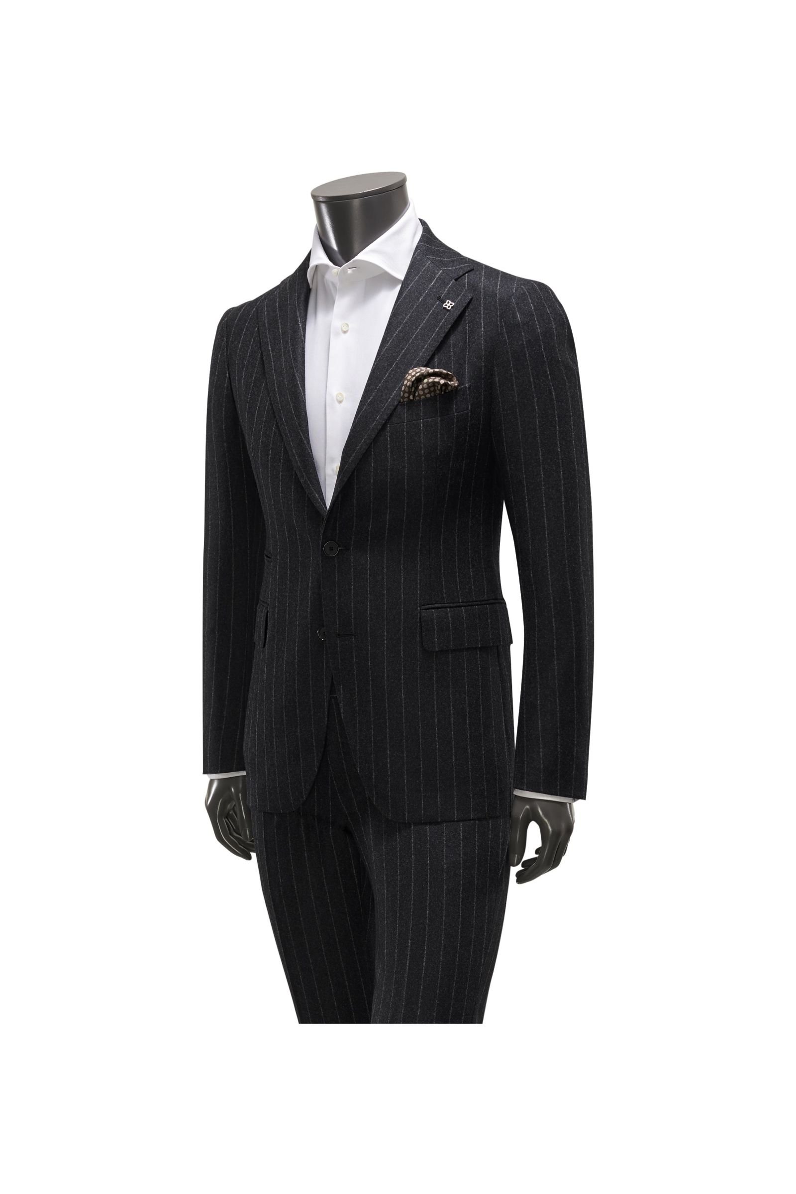 Suit anthracite striped