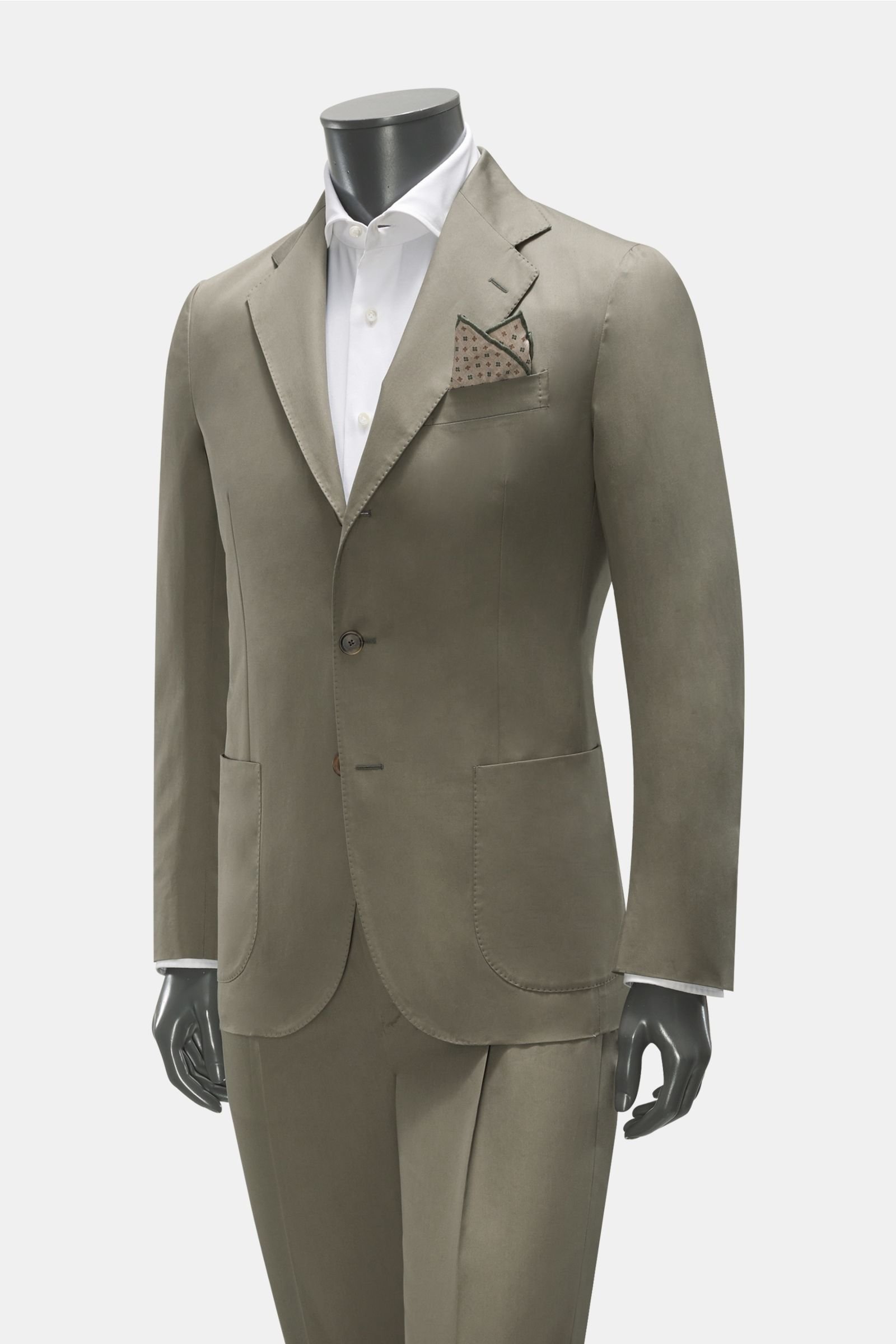 Cotton suit 'Posillipo' grey-green