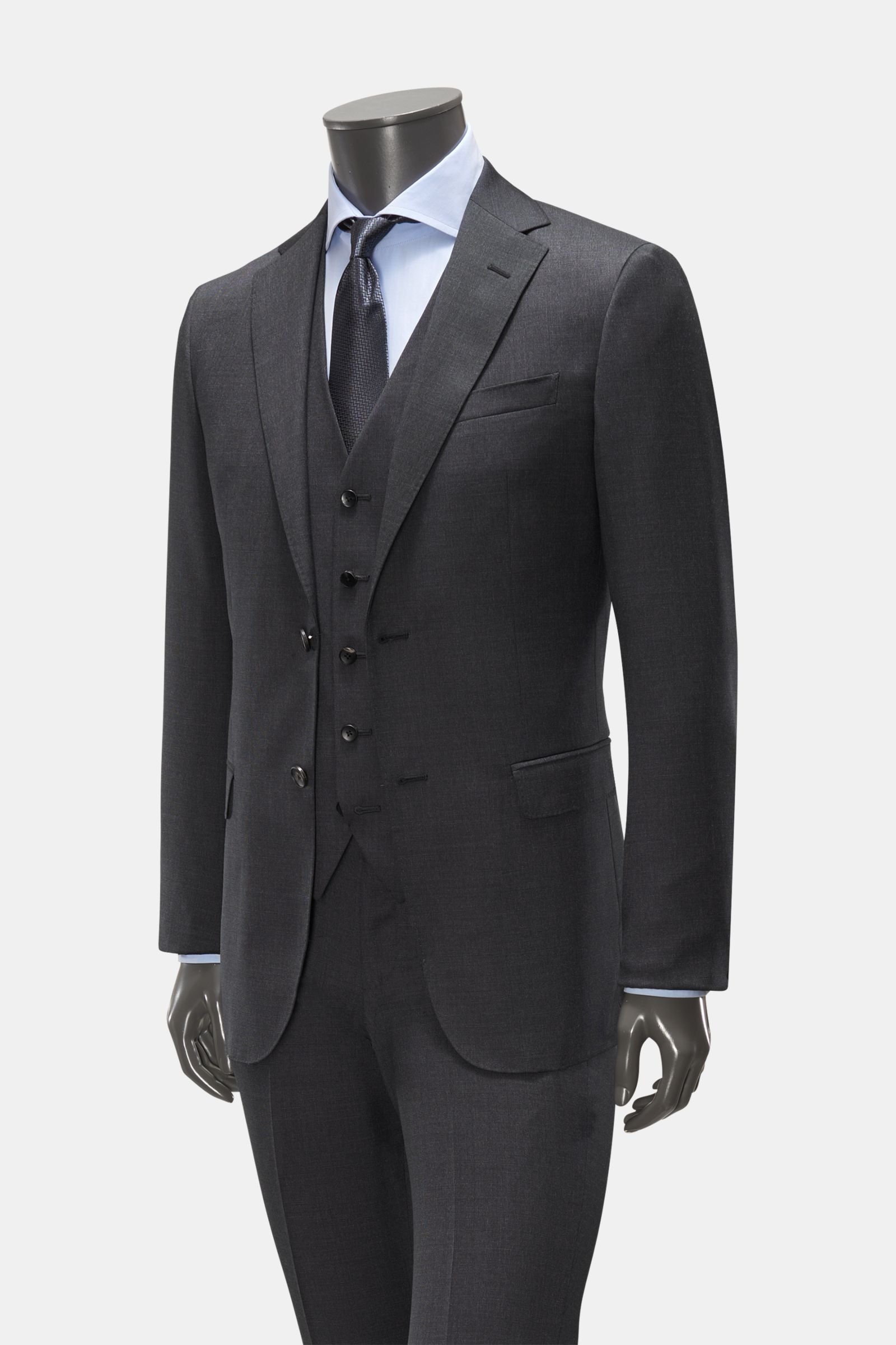 Suit with waistcoat anthracite