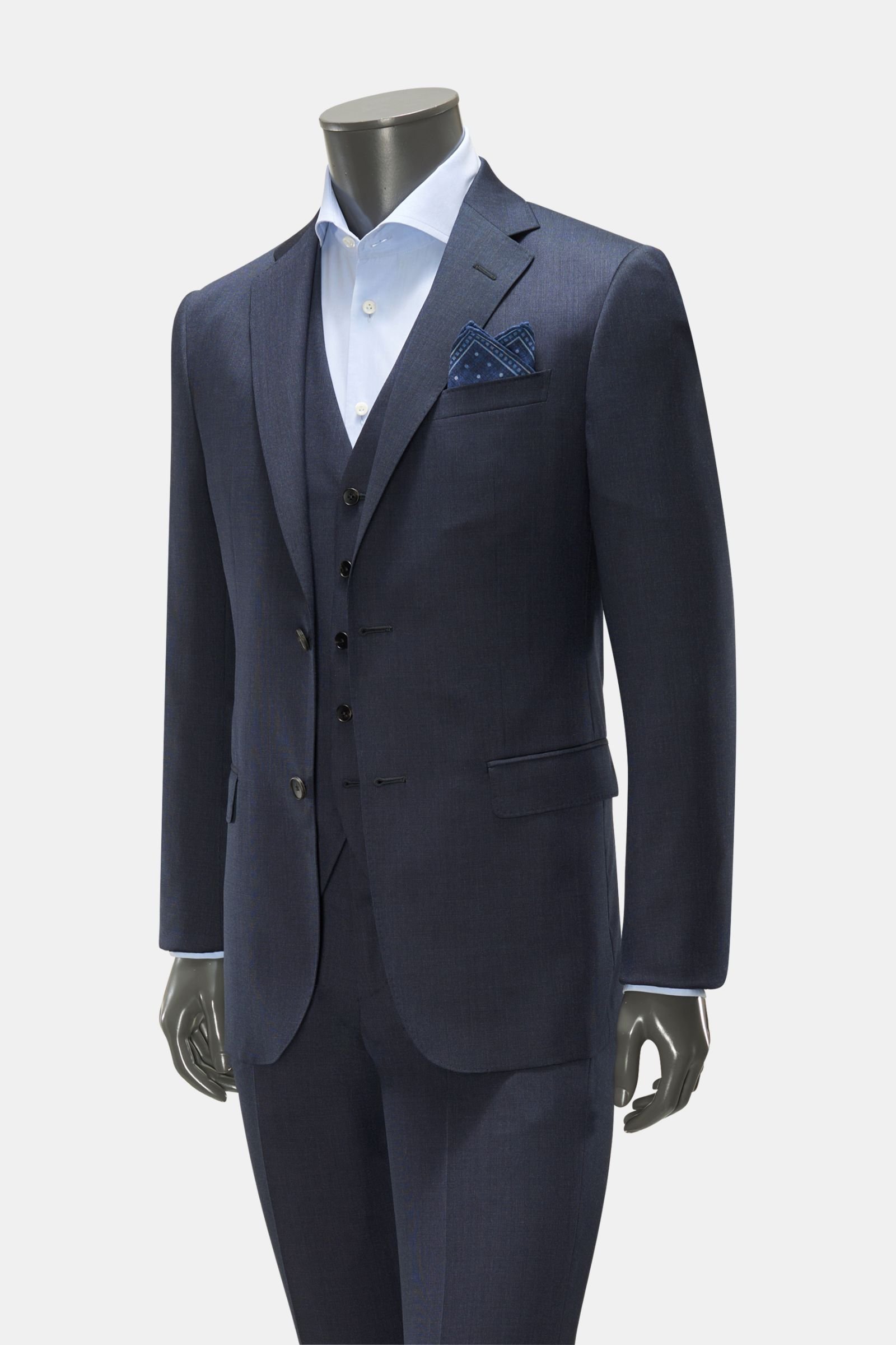 Suit with waistcoat navy