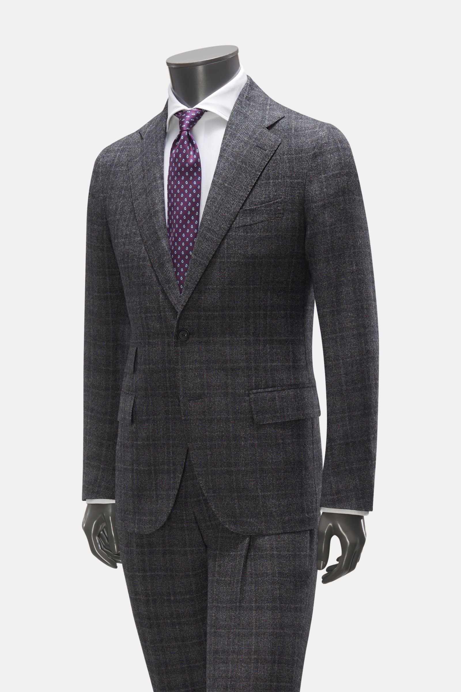 Suit 'Riviera' dark grey checked