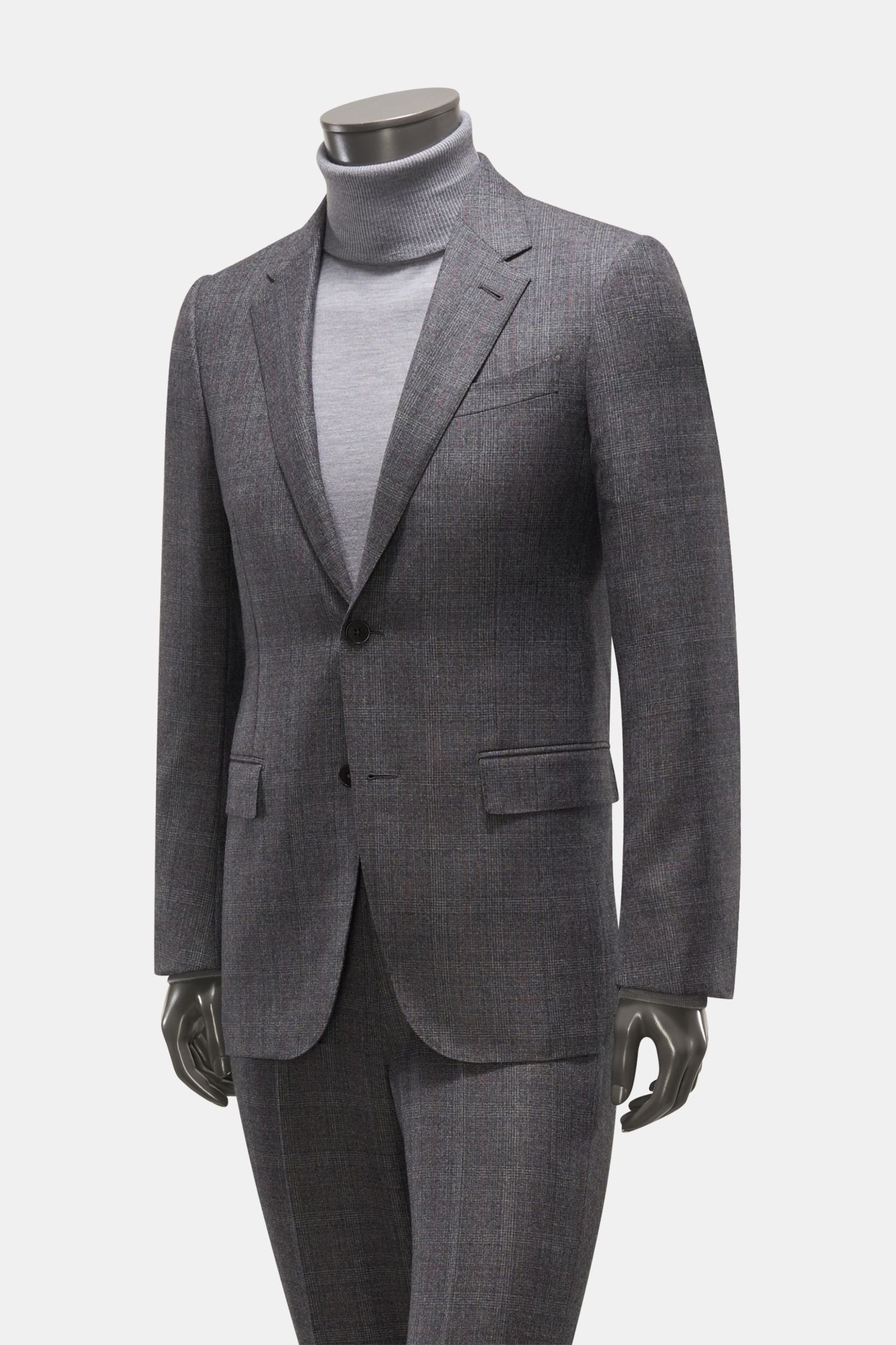 Suit 'Milano' dark grey/antique pink checked