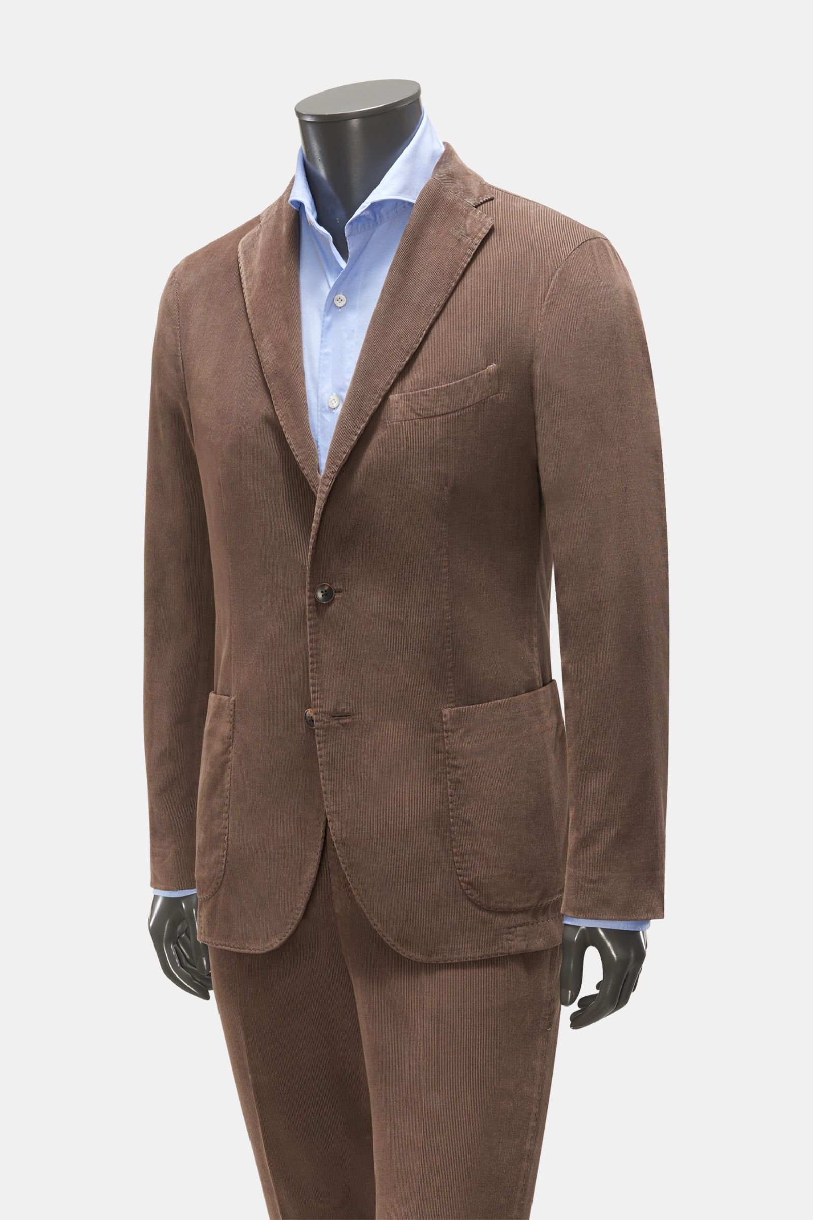 Corduroy suit grey-brown