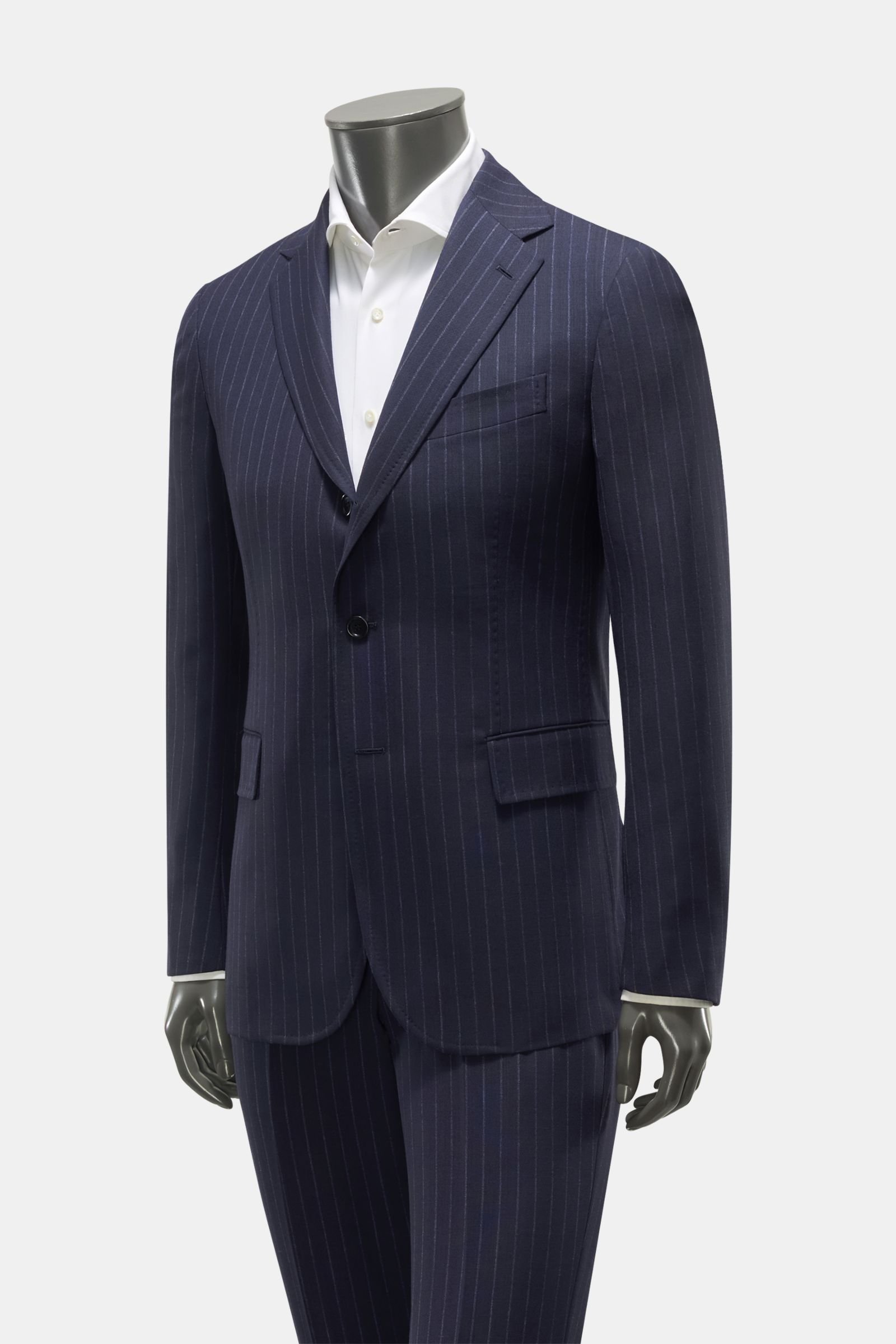 Suit 'Vincenzo' navy/grey striped